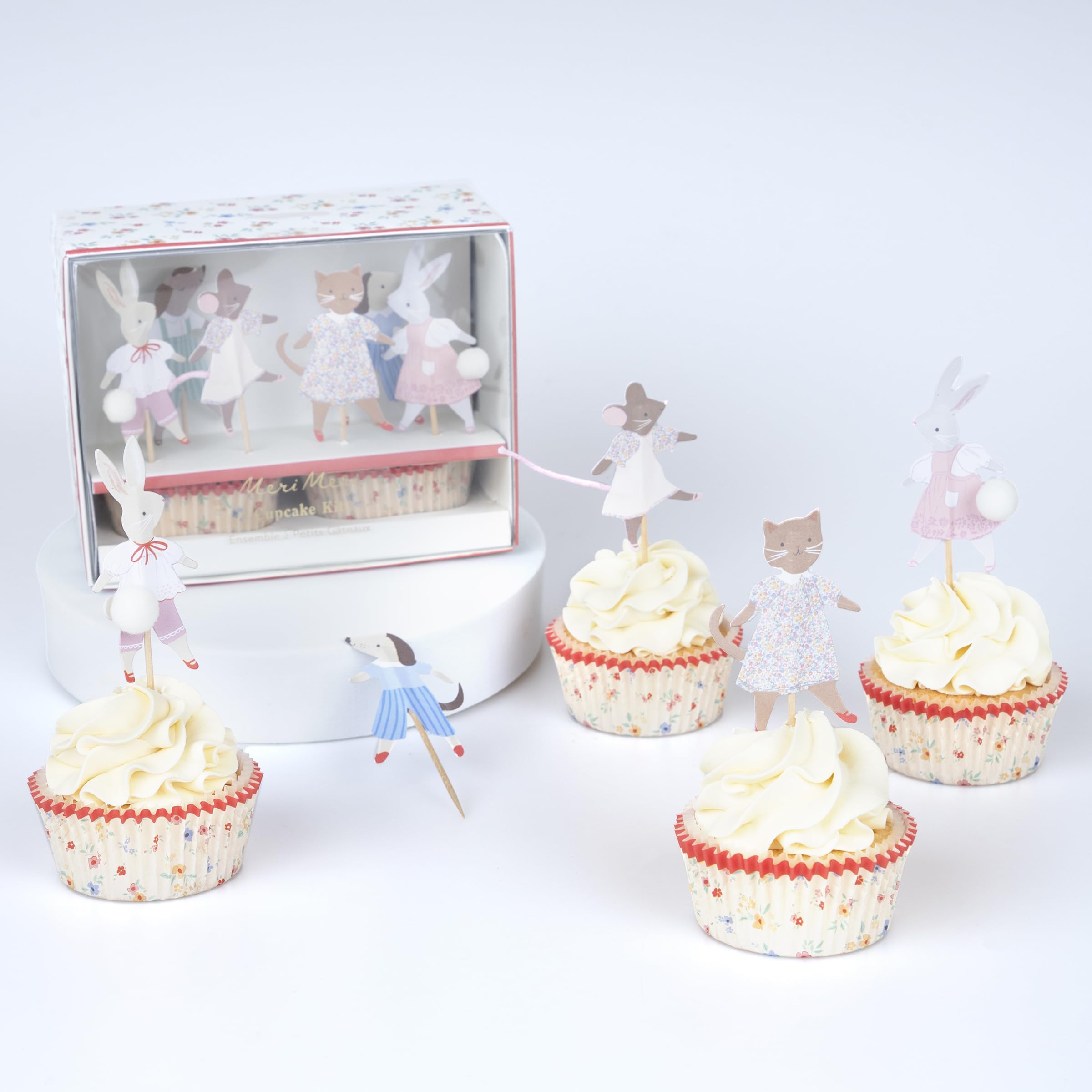 Meri Meri Animal Friends Cupcake Kit (Pack of 24), Includes Cake Toppers and Cupcake Cases, Birthday Parties & Baby Showers, Kids & Adults - Image 2