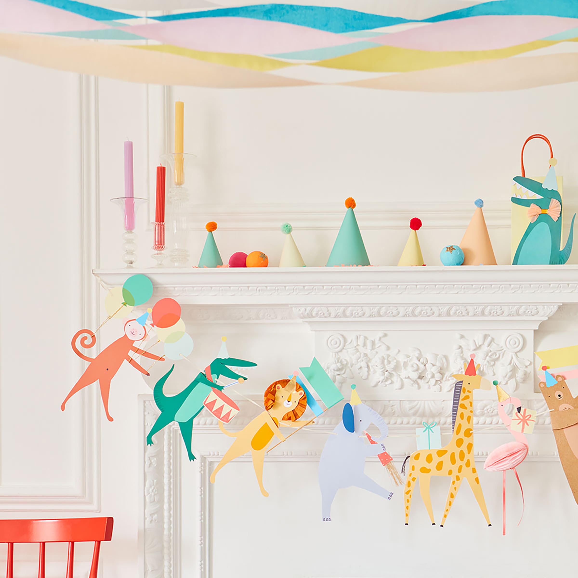 Meri Meri Animal Parade Party Banner (Pack of 1), 10' Strand Including Excess Cord, Reusable Meri Meri Garland - Image 3