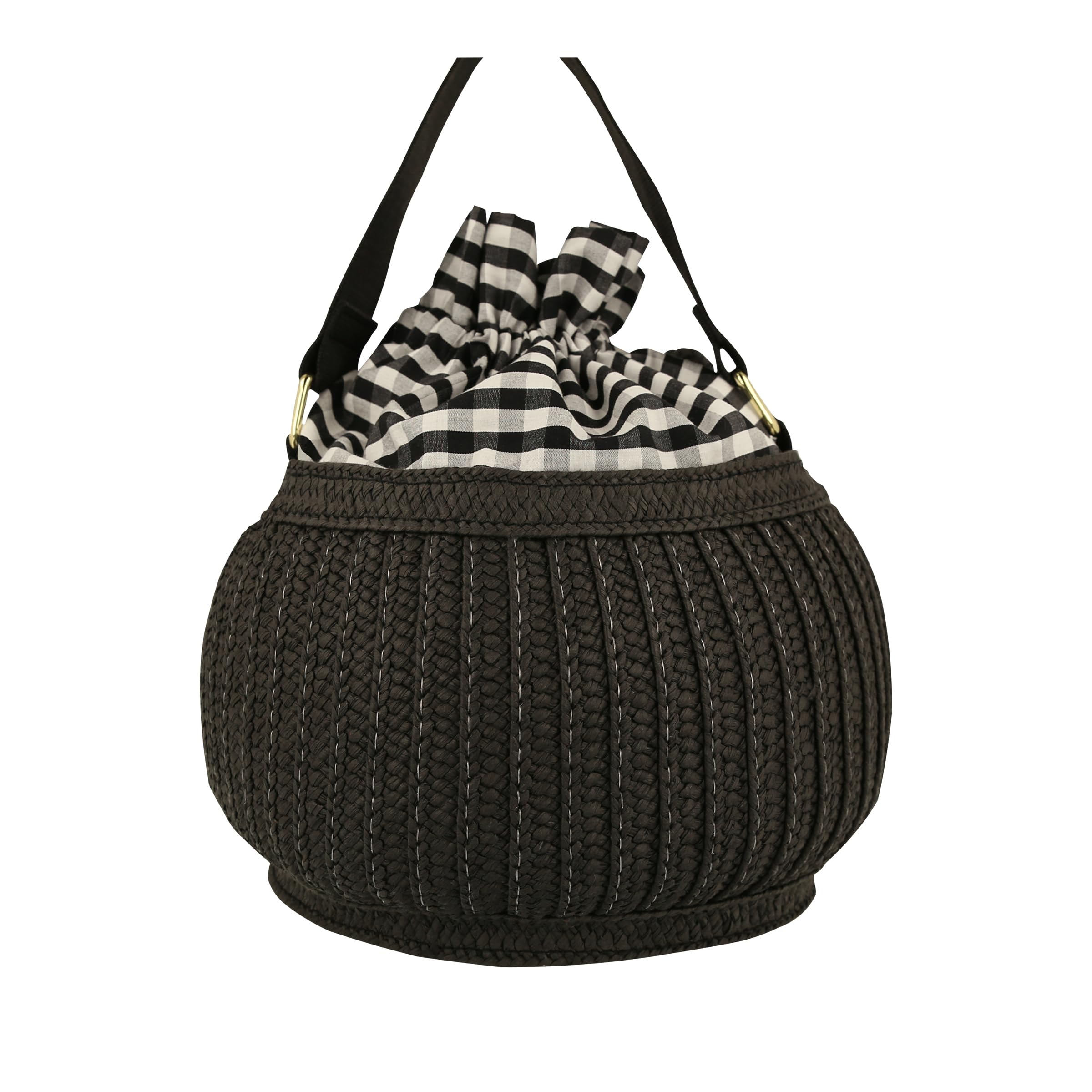 Meri Meri Black Cat Halloween Treat Bag (Pack of 1), Sturdy Woven Black Paper Trick or Treat Tote, Ages 4+, 9.5” x 7” x 9.5”, Adorable Raffia Cat Face, Drawstring Closure, Black Webbing Handle - Image 6