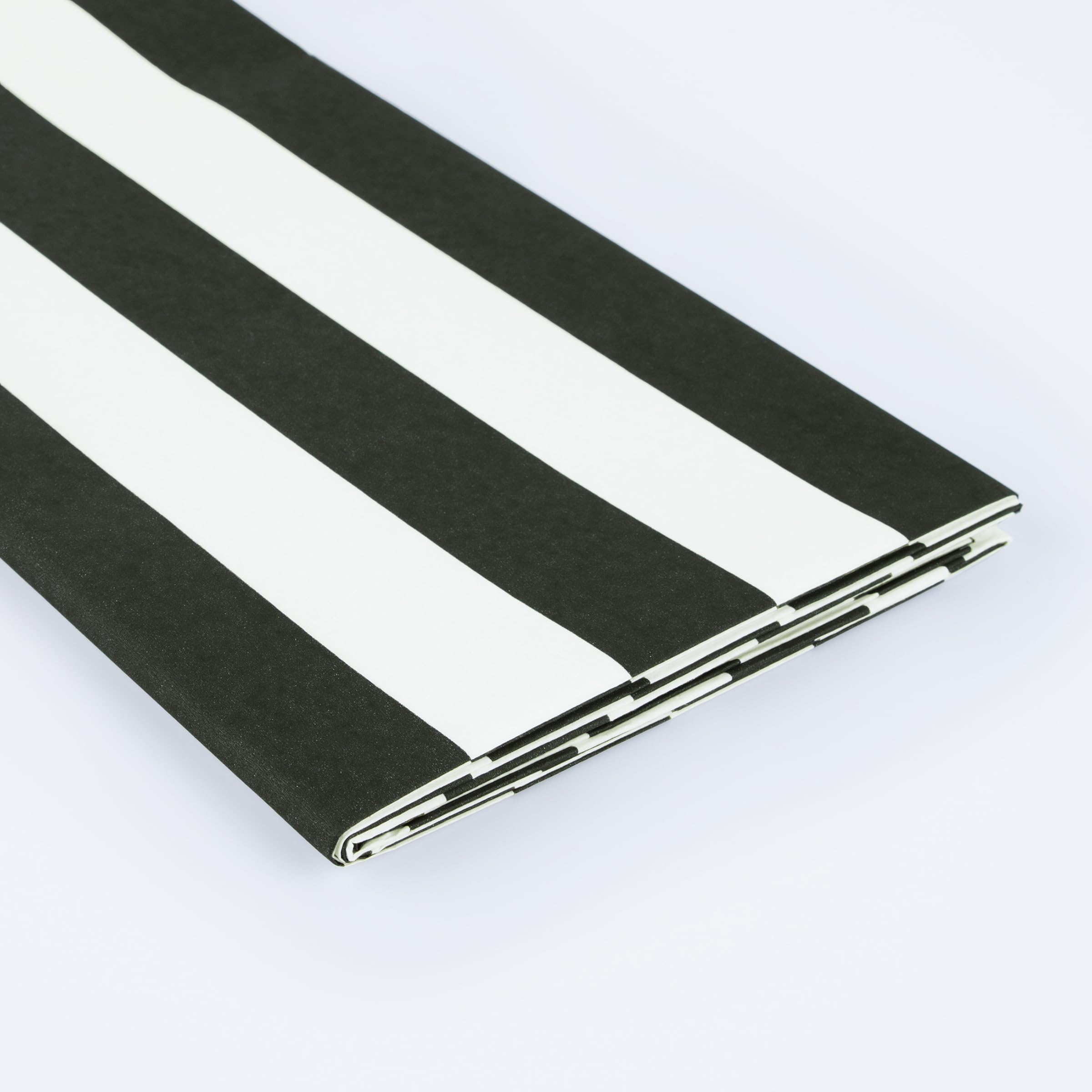 Meri Meri Black Striped Halloween Tablecloth (Pack of 1), Lightly Laminated Large Disposable Paper Tablecloth, Halloween Table Decorations, 102” x 54”, Festive Halloween Party Supplies - Image 2