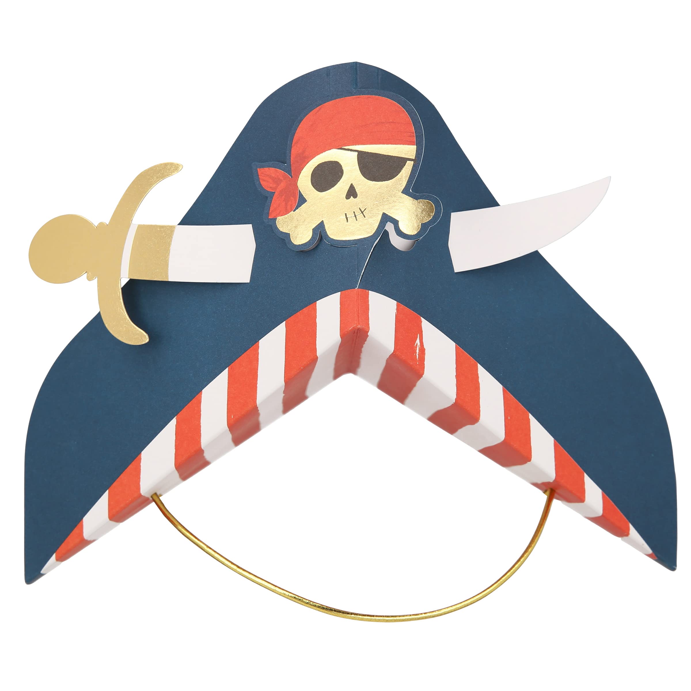 Meri Meri Blue Pirate Party Hats (Pack of 8) - Image 4