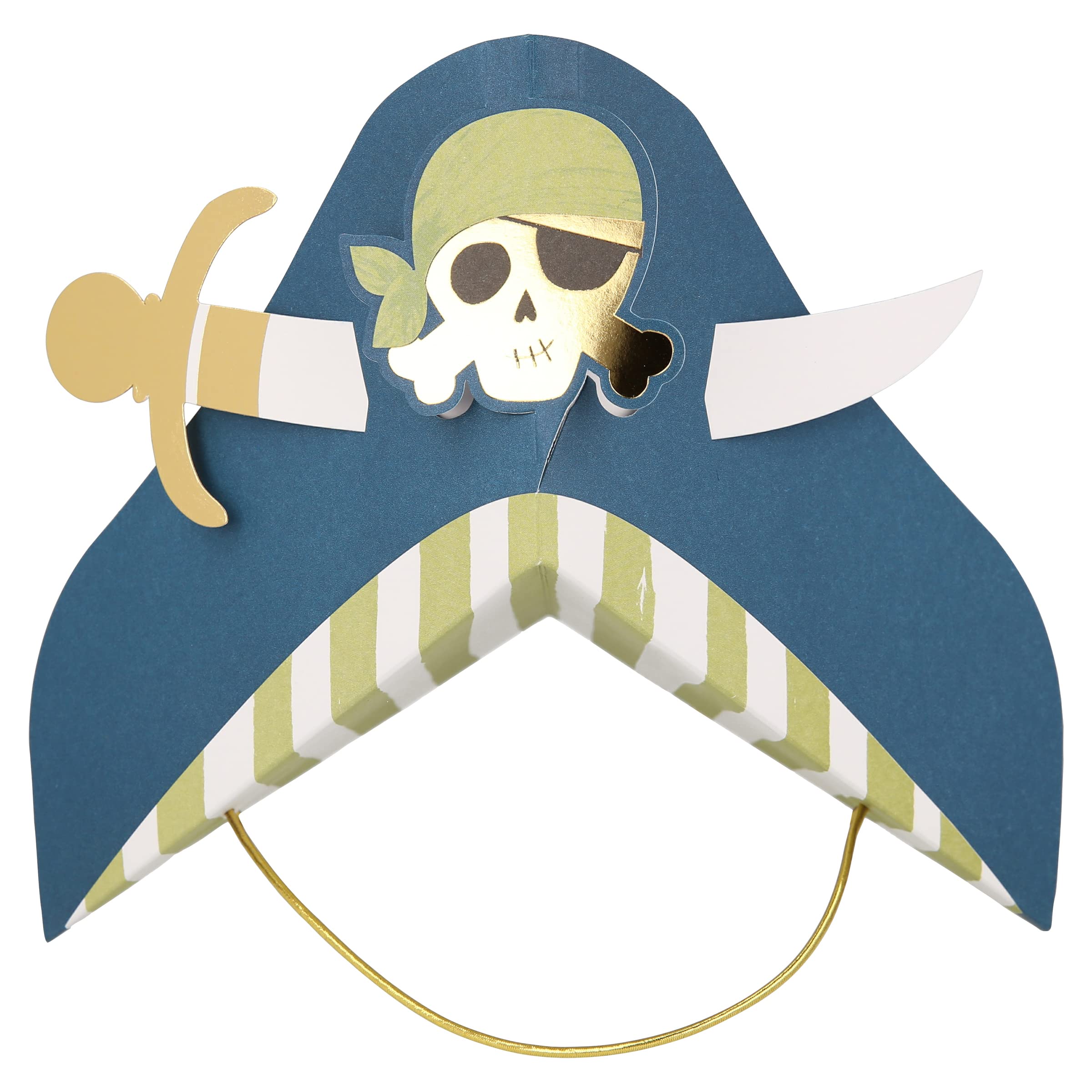 Meri Meri Blue Pirate Party Hats (Pack of 8) - Image 7