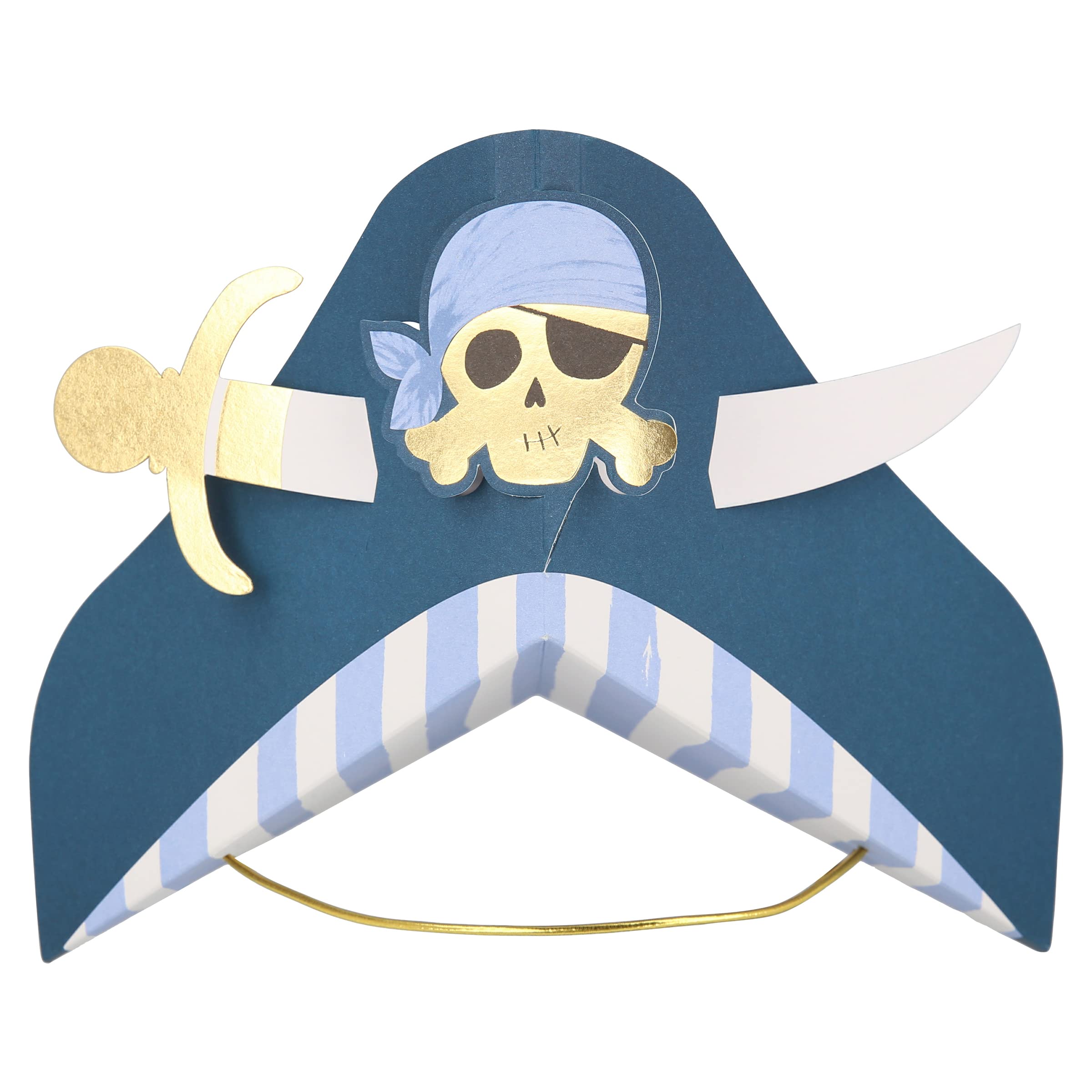 Meri Meri Blue Pirate Party Hats (Pack of 8) - Image 8