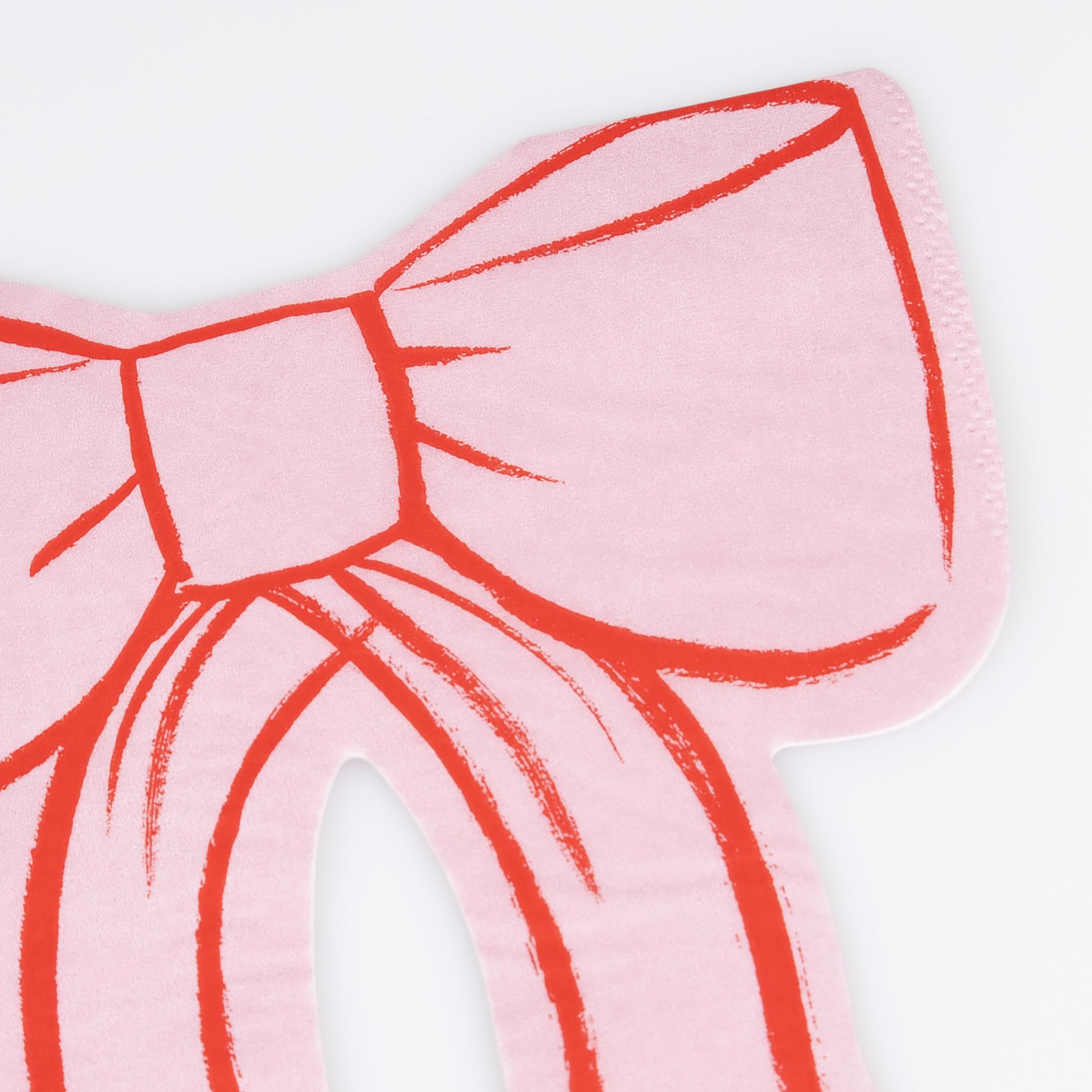 Meri Meri Bow Party Napkins (pack of 16), Disposable Paper Napkins, Thick & Absorbent 3-Ply Paper for Baby Shower and Bridal Showers, Pink & Red, Kids & Adults, 5.25 x 6.5" - Image 3