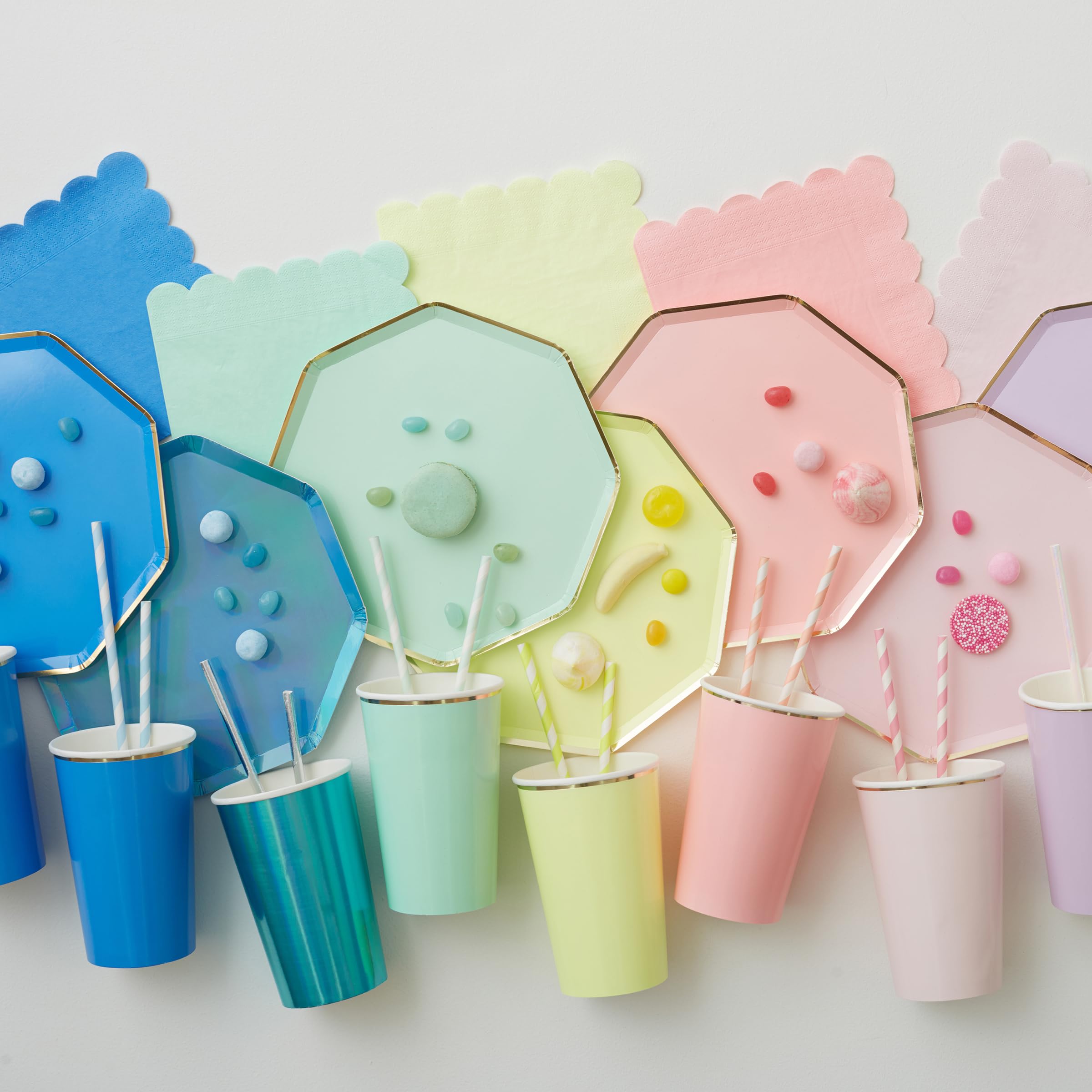 Meri Meri Bright Blue Highball Cups (Pack of 8) - Image 4