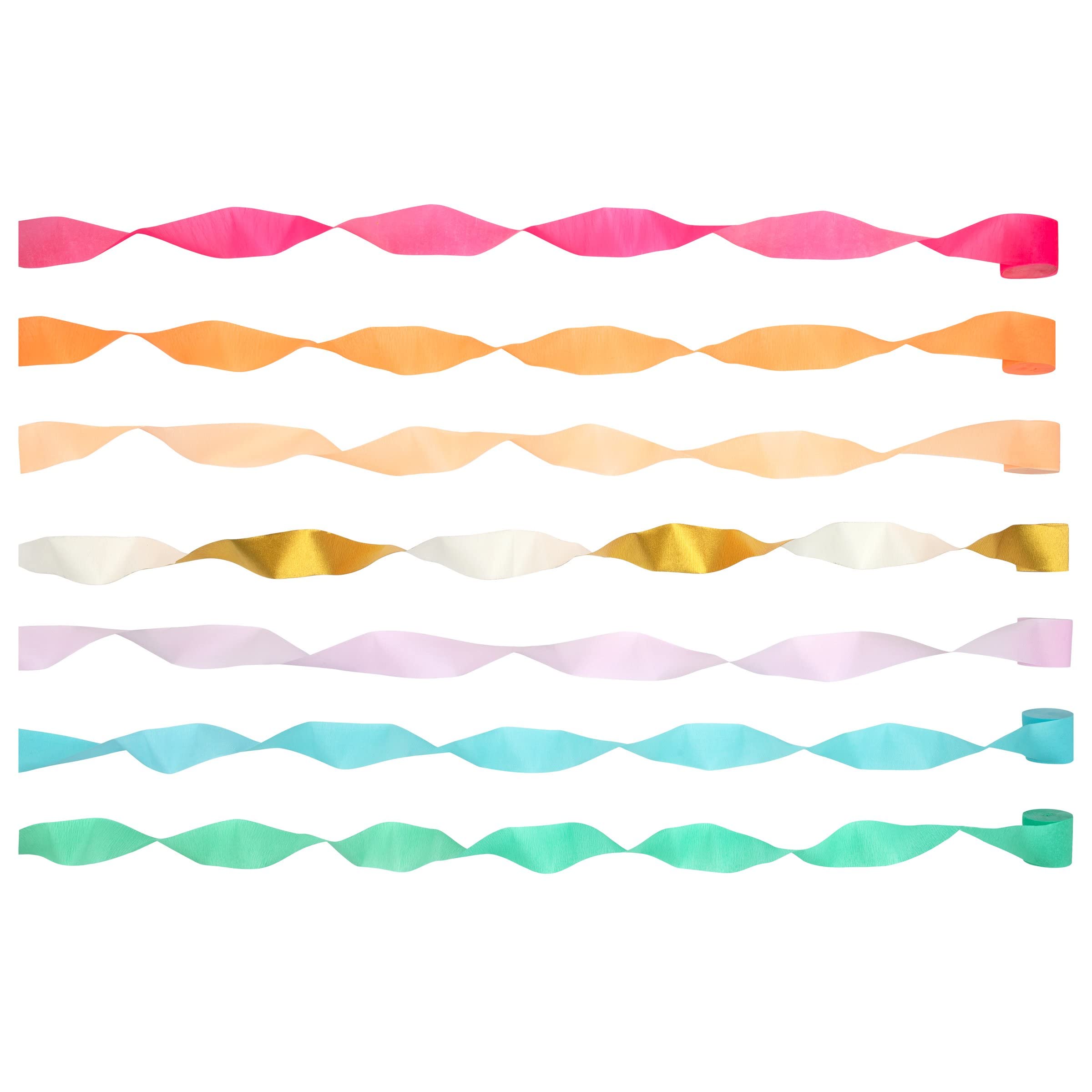 Meri Meri Bright Crepe Paper Streamers (Pack of 7) - Image 3