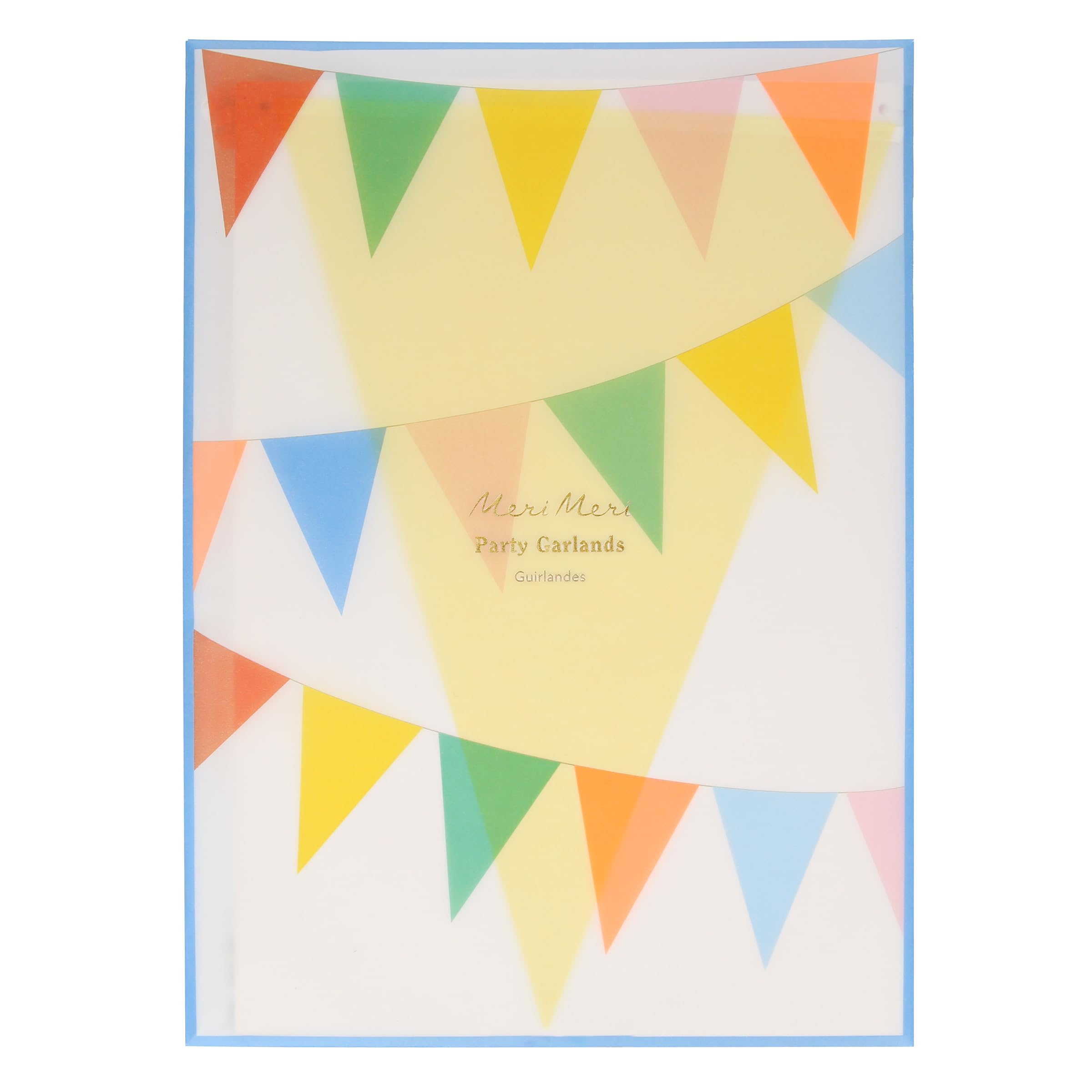 Meri Meri Bright Tissue Flag Banner (Set of 2), Reusable Party Decorations, 12' Party Banner Including Excess Cord - Image 4