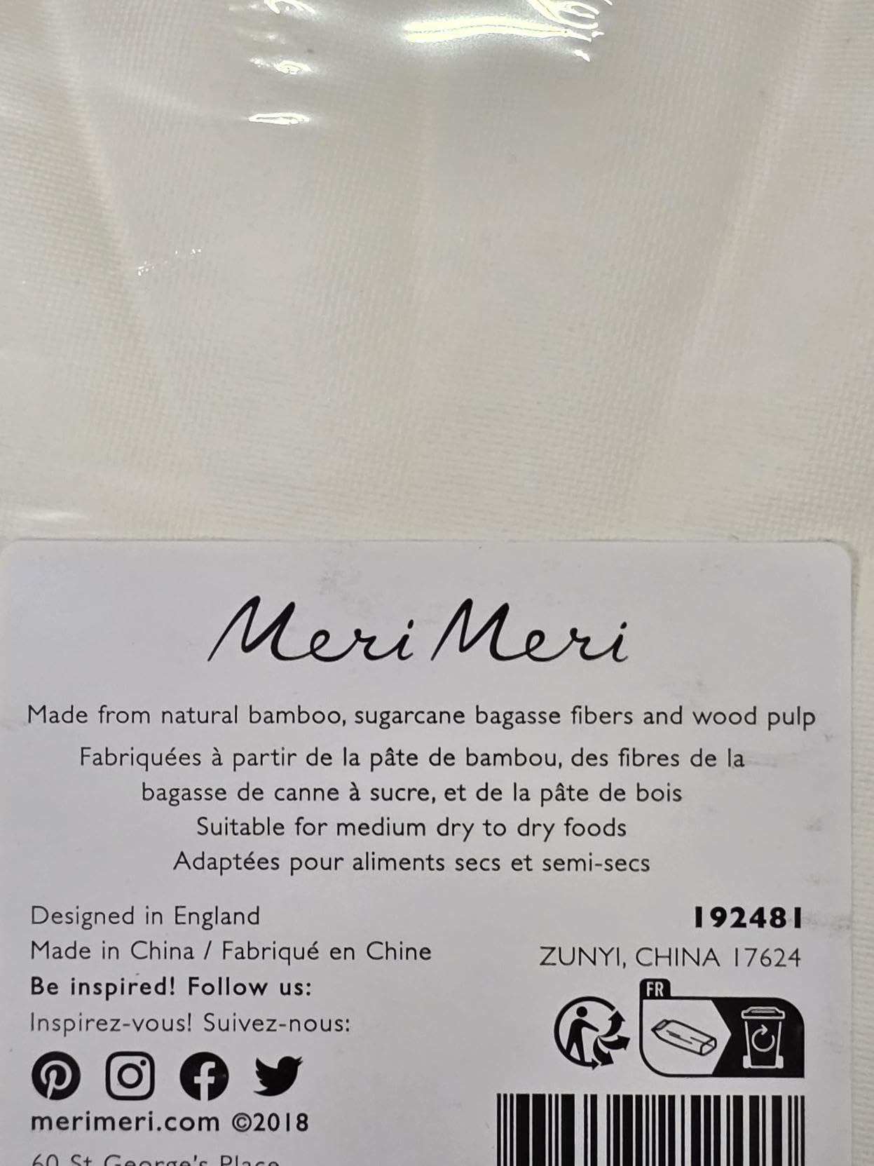 Meri Meri Compostable Party Plates, Pack of 8 Plates for Parties and Occasions, Single Use, Compostable/Disposable - Image 4