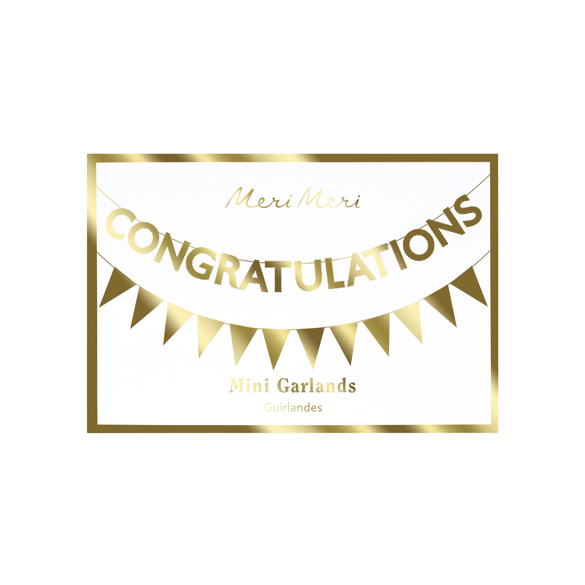 Meri Meri Congratulations Mini Garland Matchbox Banner Set (Pack of 2), 5' Strand Including Excess Cord, 2 Unique Strands, Reusable Congratulations Party Banner - Image 2