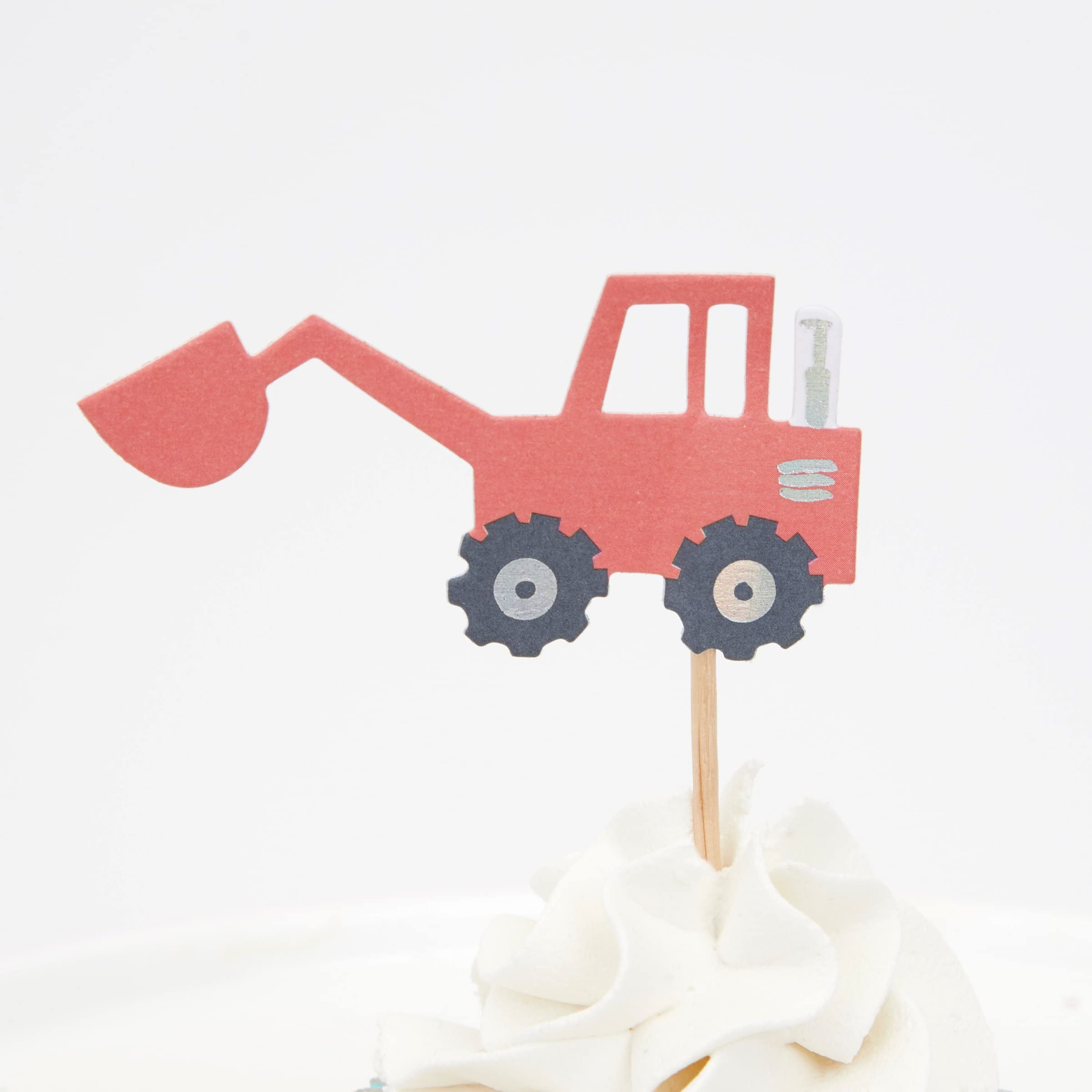 Meri Meri Construction Cupcake Kit (Pack of 24), Construction Cupcake Toppers and Liners for Fun Themed Parties - Image 3