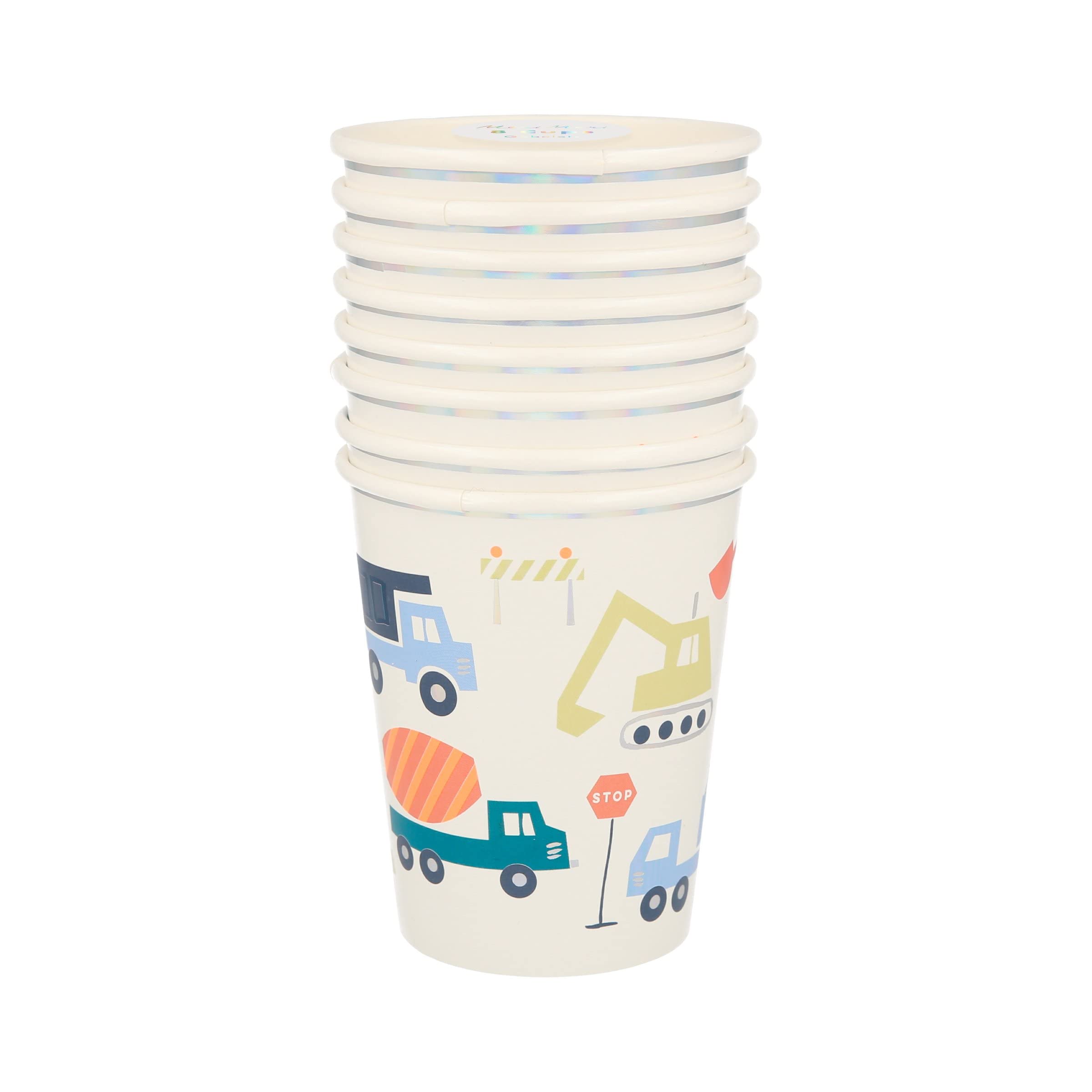 Meri Meri Construction Cups (Pack of 8) - Image 3
