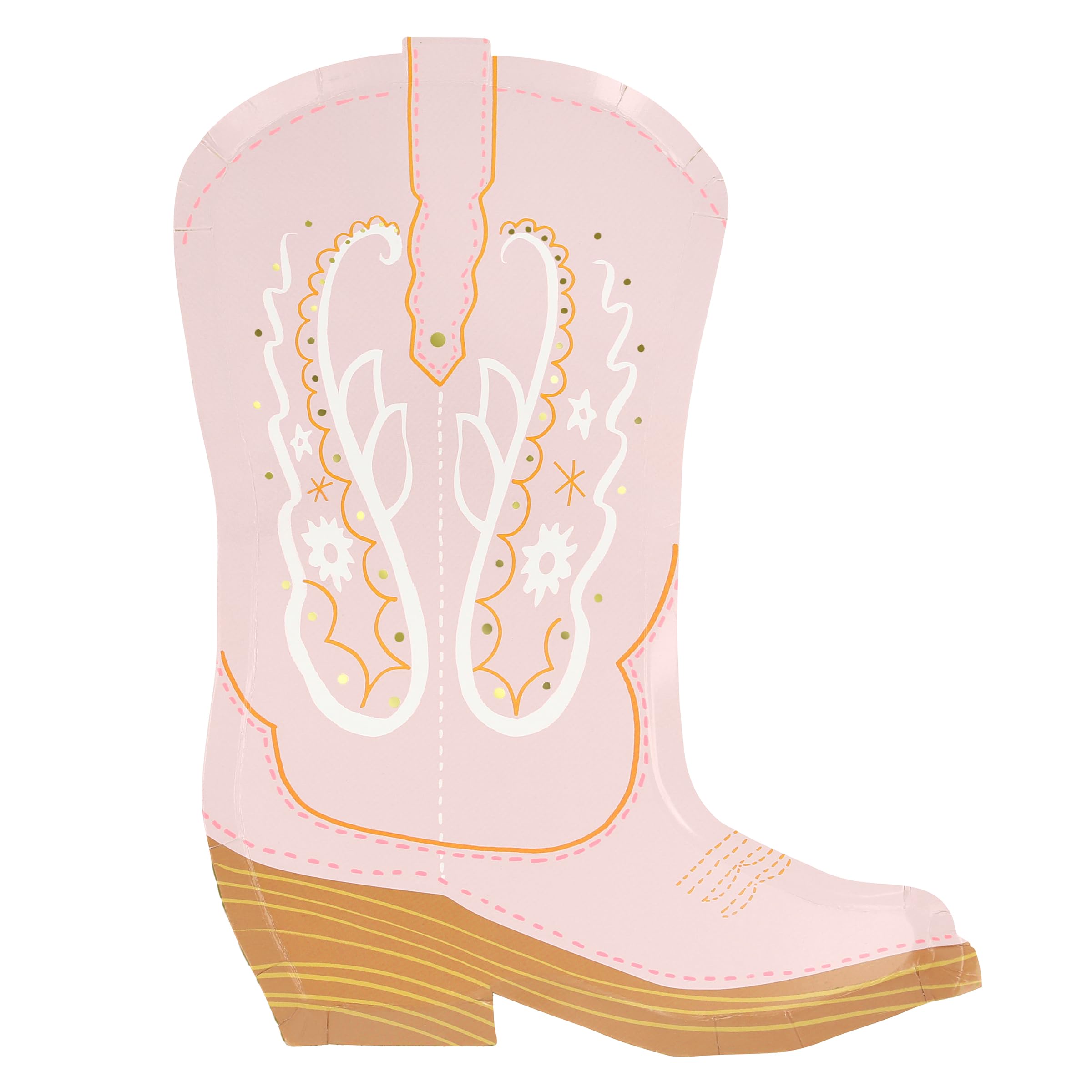Meri Meri Cowboy Boot Plates (Pack of 8), Disposable Cowboy Party Paper Plates, Hot & Cold Food, Kids & Adults, BBQs, Birthdays, 4 Color Ways, 8.625" x 10.625" - Image 4