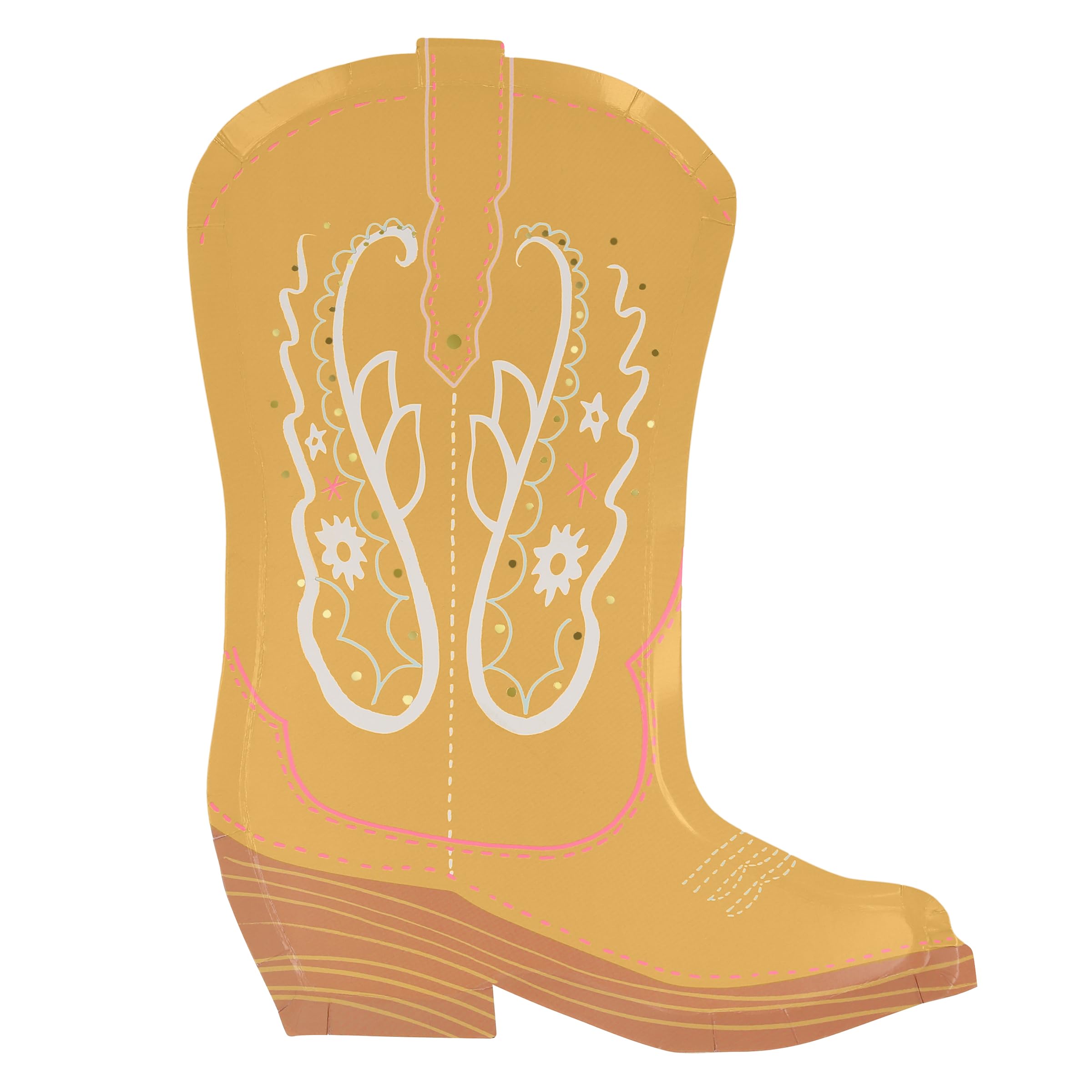 Meri Meri Cowboy Boot Plates (Pack of 8), Disposable Cowboy Party Paper Plates, Hot & Cold Food, Kids & Adults, BBQs, Birthdays, 4 Color Ways, 8.625" x 10.625" - Image 5