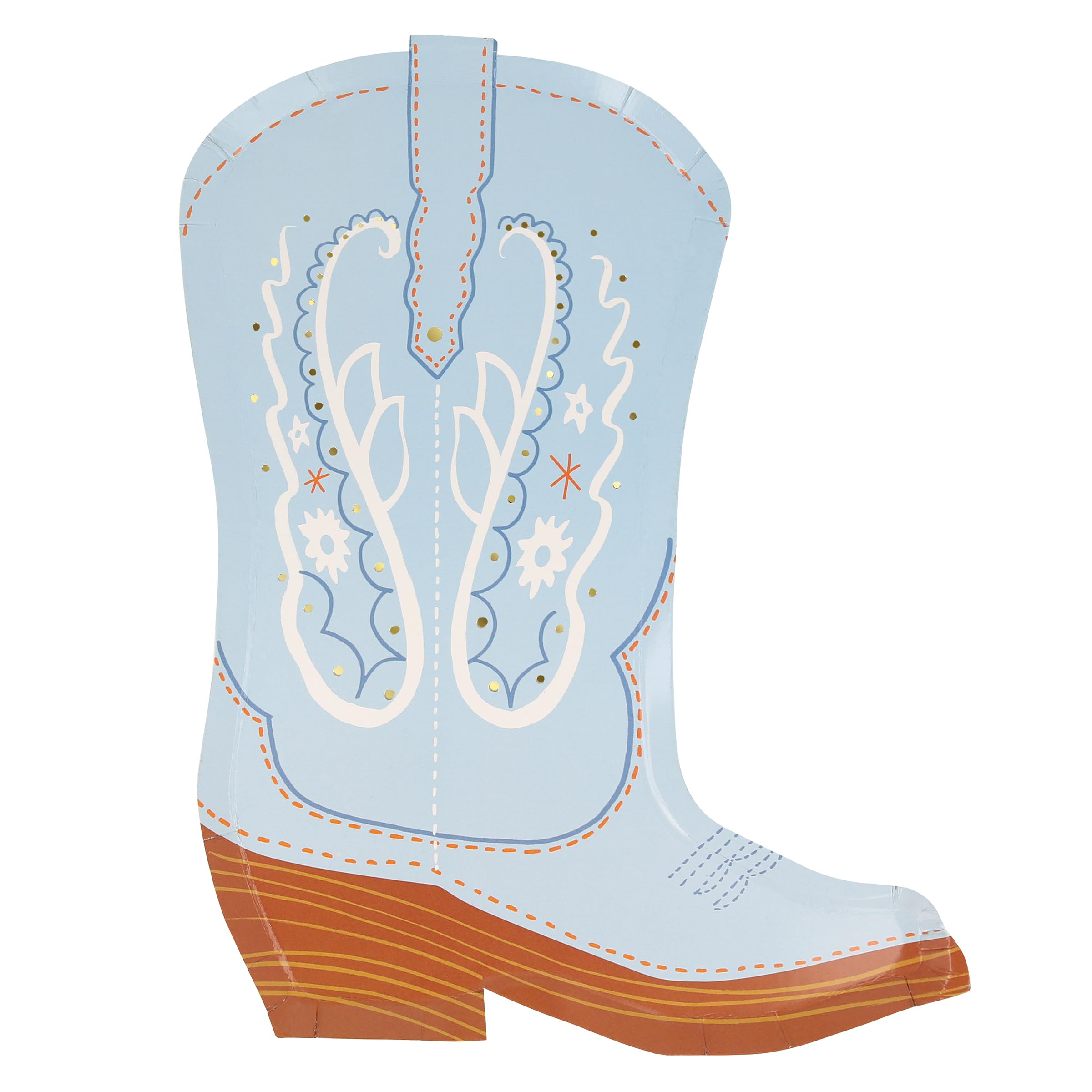 Meri Meri Cowboy Boot Plates (Pack of 8), Disposable Cowboy Party Paper Plates, Hot & Cold Food, Kids & Adults, BBQs, Birthdays, 4 Color Ways, 8.625" x 10.625" - Image 6