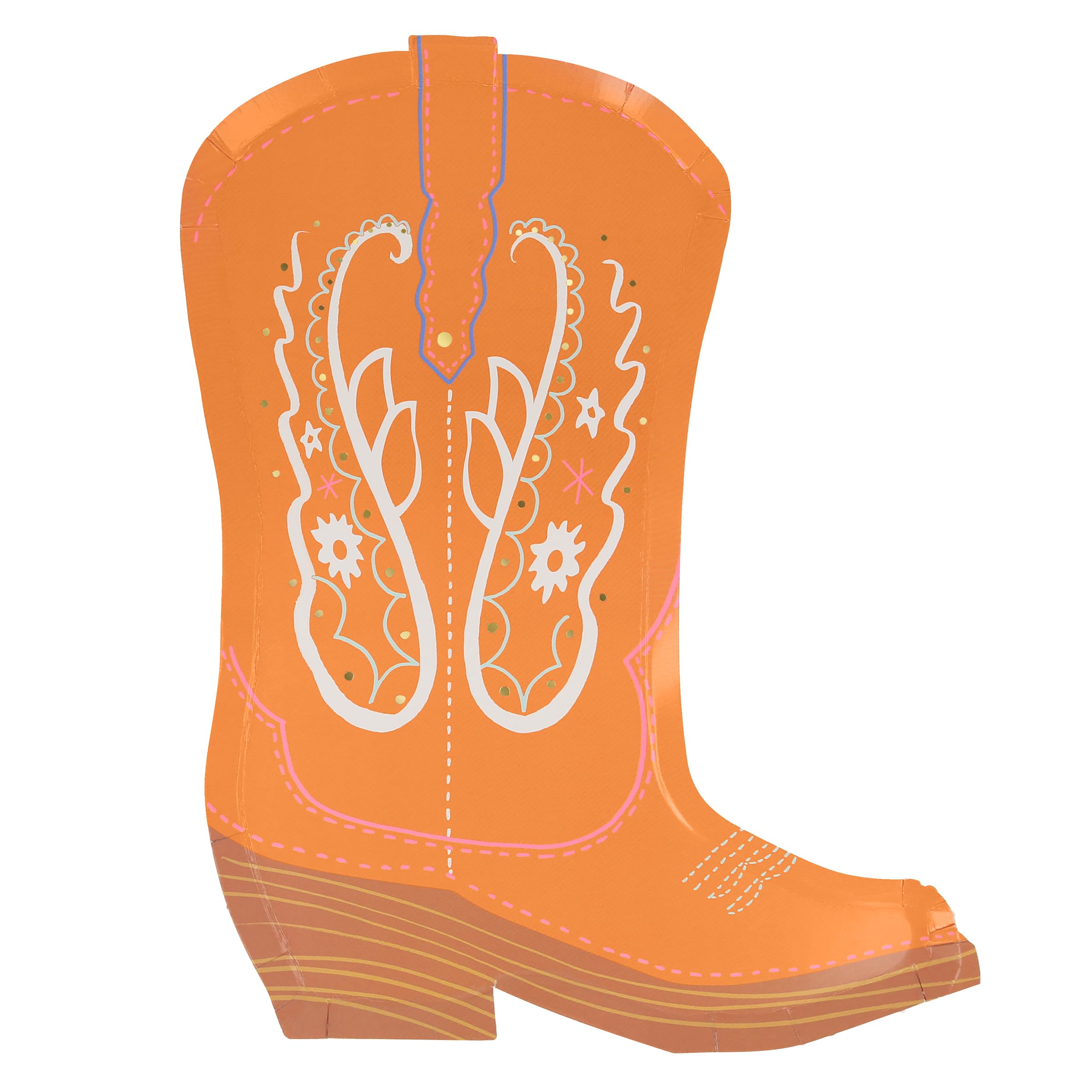 Meri Meri Cowboy Boot Plates (Pack of 8), Disposable Cowboy Party Paper Plates, Hot & Cold Food, Kids & Adults, BBQs, Birthdays, 4 Color Ways, 8.625" x 10.625" - Image 7
