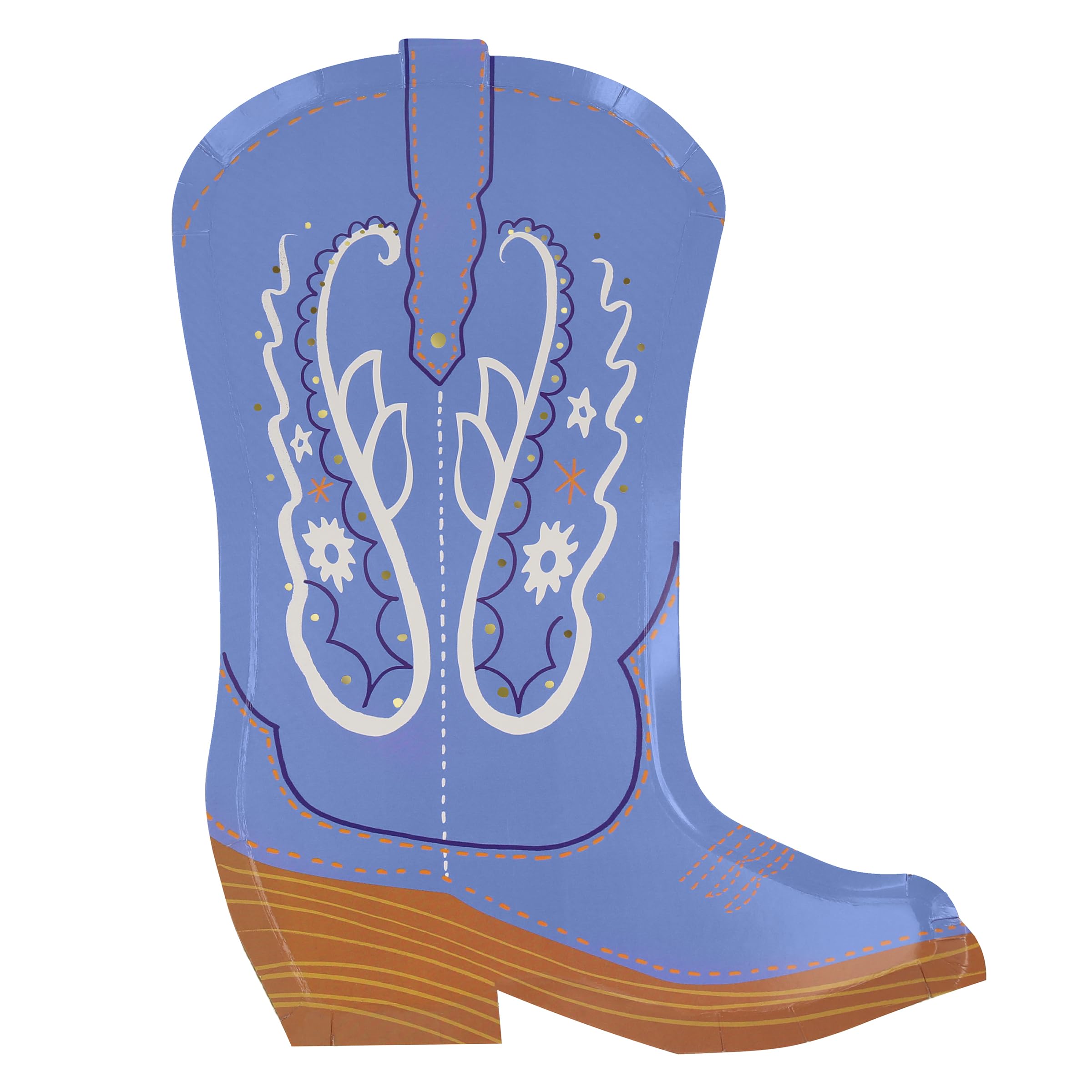Meri Meri Cowboy Boot Plates (Pack of 8), Disposable Cowboy Party Paper Plates, Hot & Cold Food, Kids & Adults, BBQs, Birthdays, 4 Color Ways, 8.625" x 10.625" - Image 8