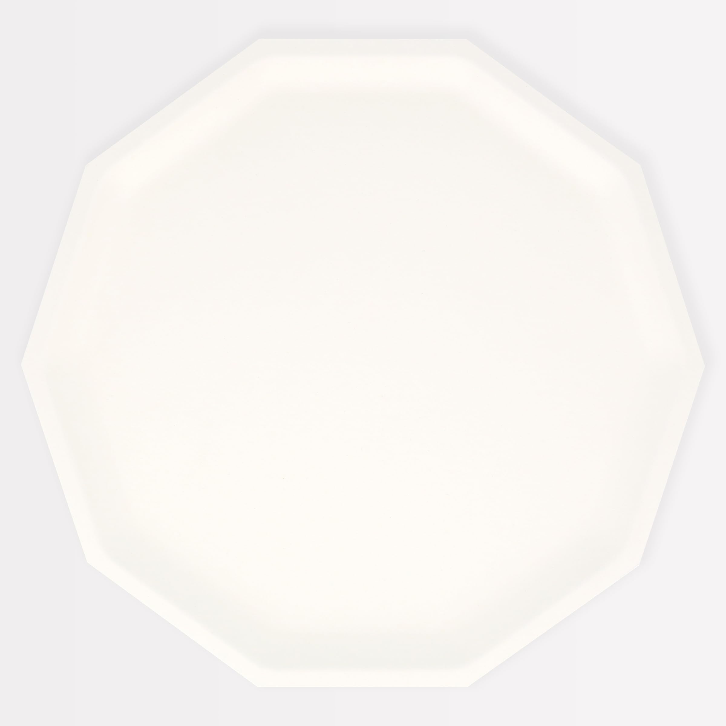 Meri Meri Decagon Compostable Party Plates, Pack of 8 Plates for Parties and Occasions, Single Use, Compostable/Disposable