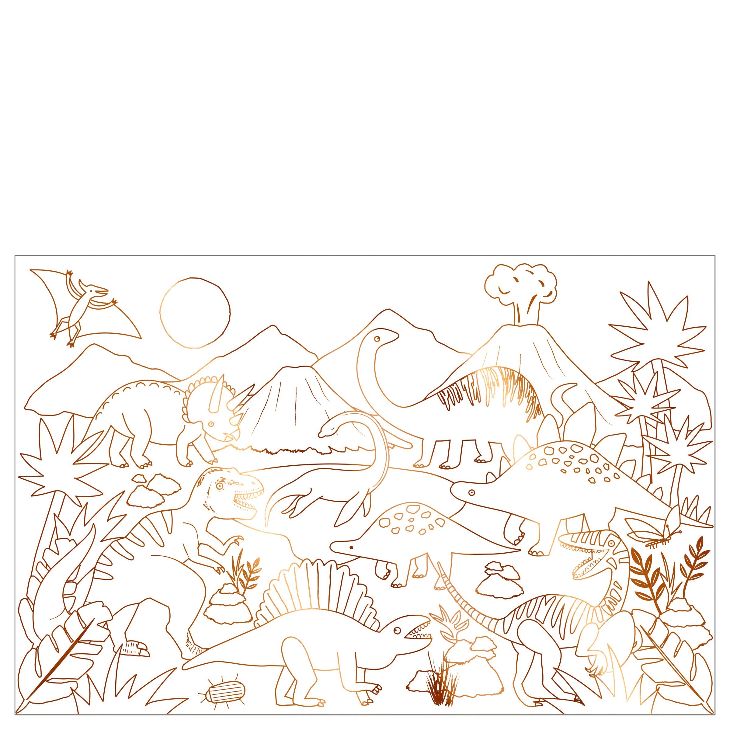 Meri Meri Dinosaur Kingdom Coloring Posters (Pack of 2) - Image 4