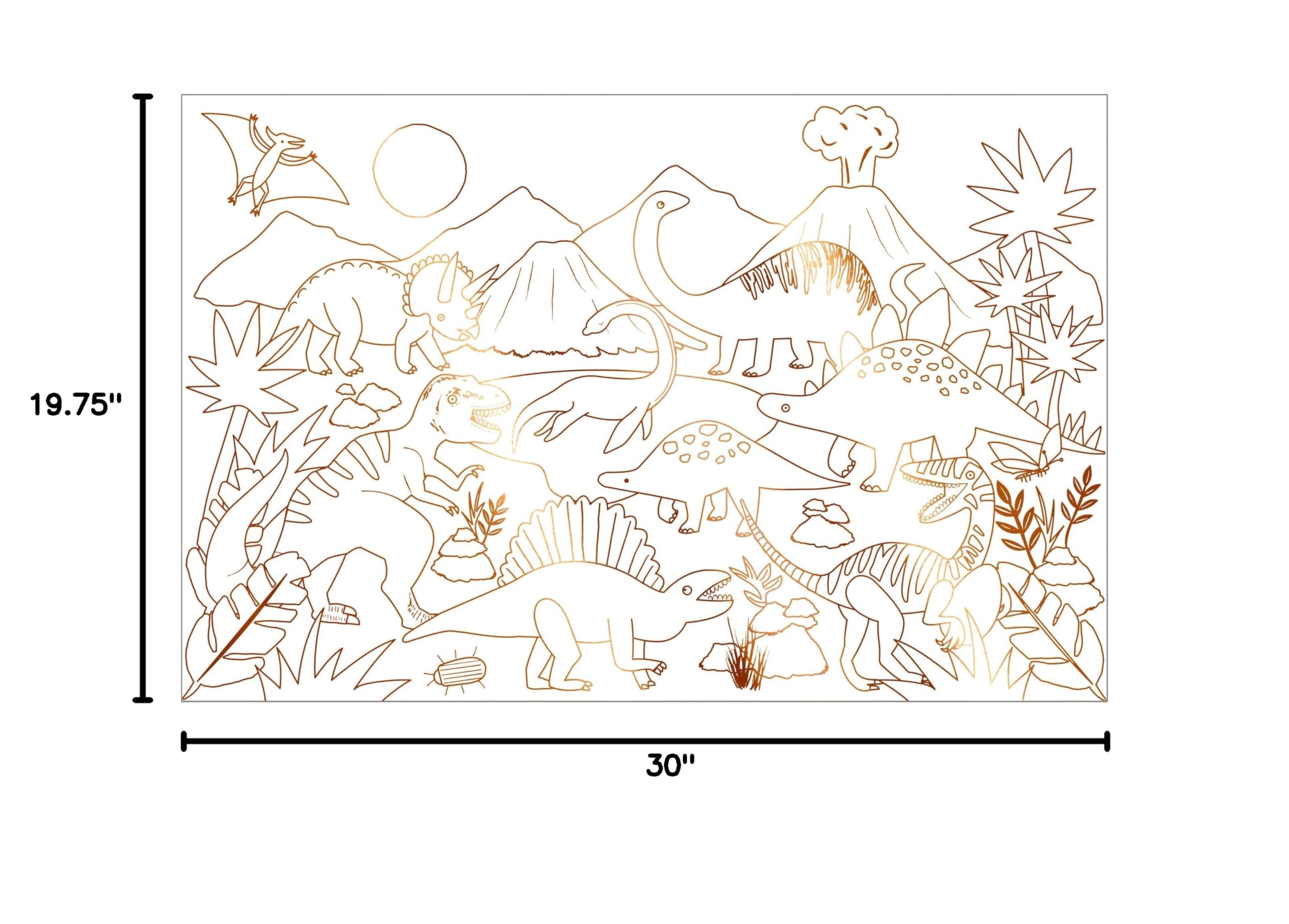 Meri Meri Dinosaur Kingdom Coloring Posters (Pack of 2) - Image 5