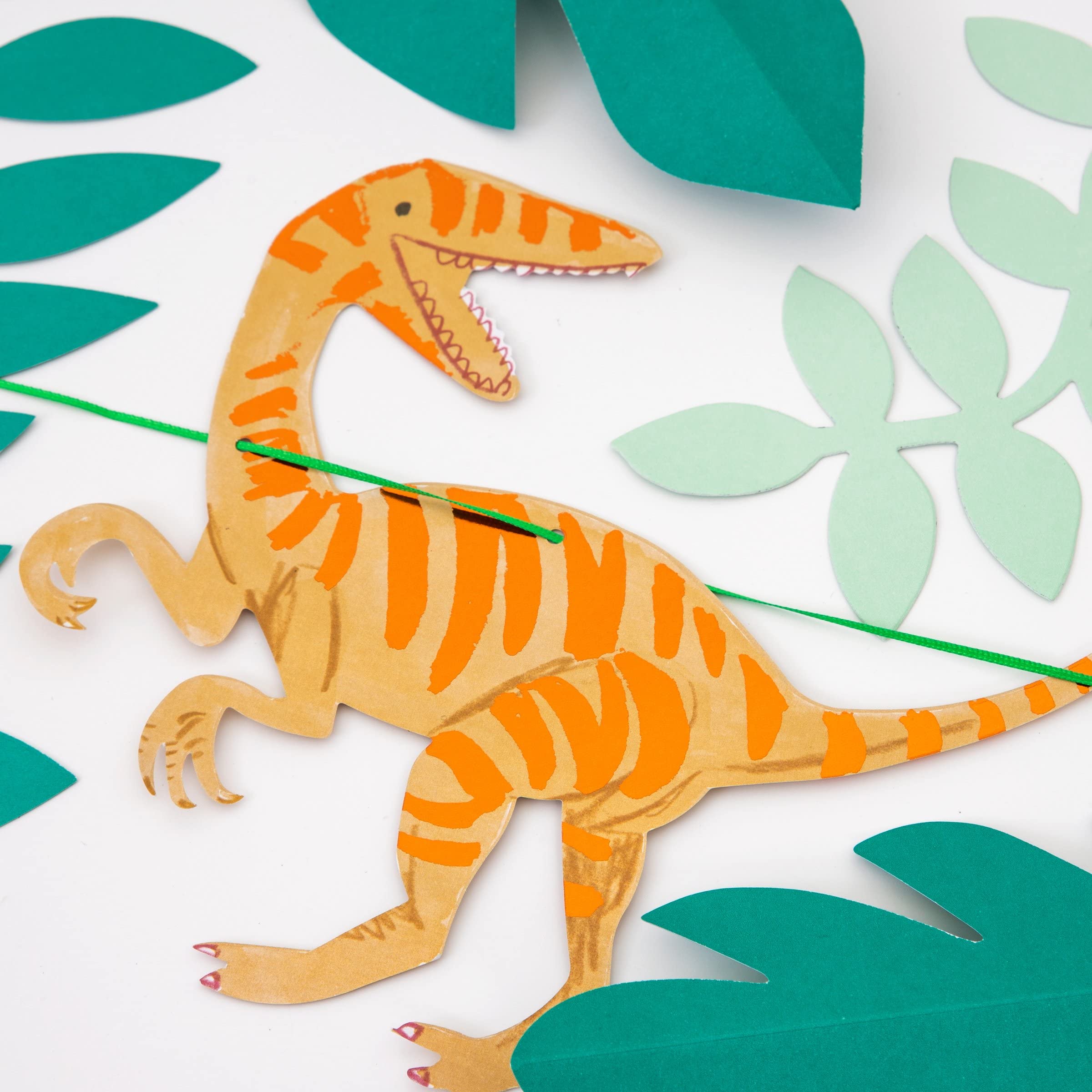 Meri Meri Dinosaur Kingdom Party Banner (Pack of 1), 10' Party Garland Including Excess Cord - Image 2