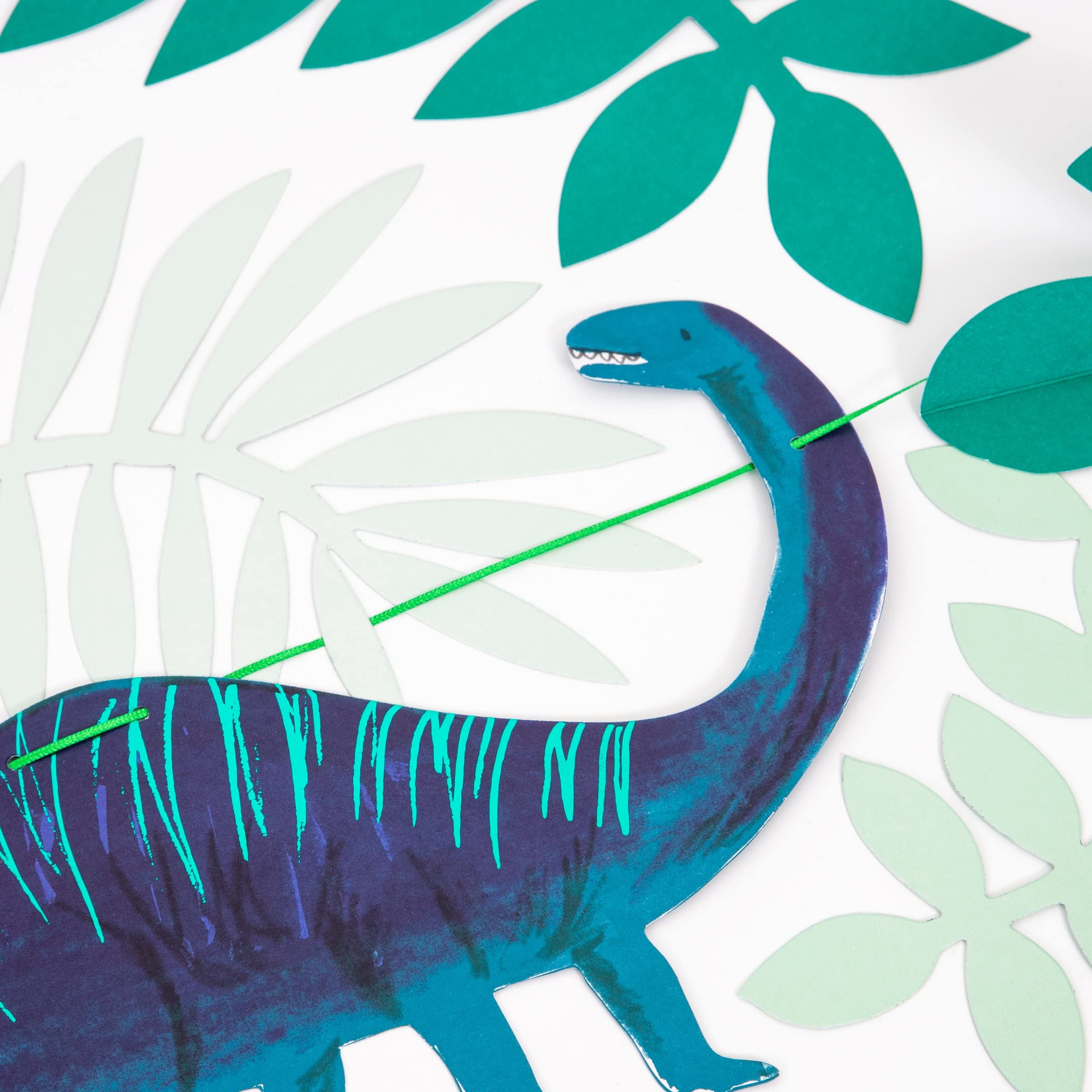Meri Meri Dinosaur Kingdom Party Banner (Pack of 1), 10' Party Garland Including Excess Cord - Image 3