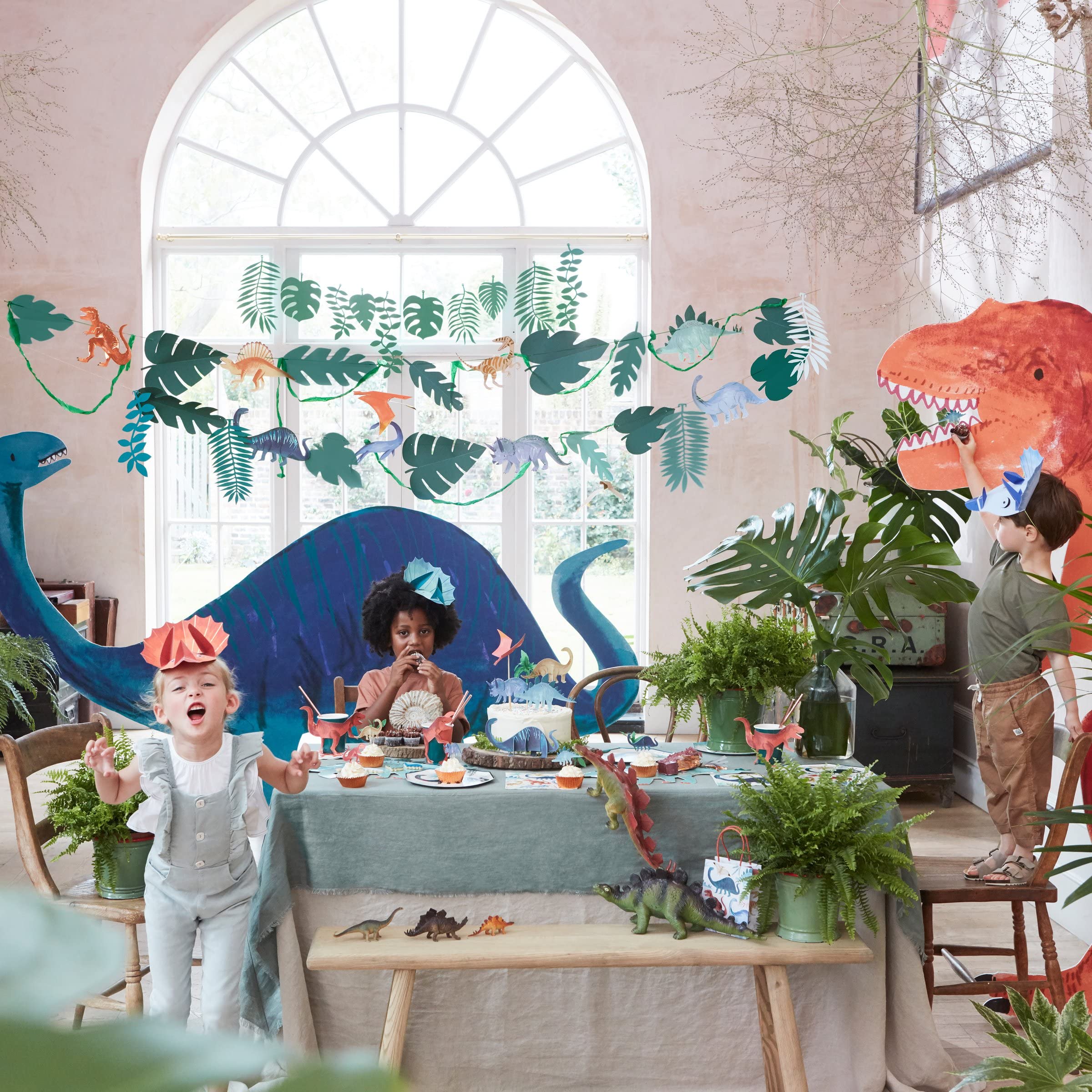 Meri Meri Dinosaur Kingdom Party Banner (Pack of 1), 10' Party Garland Including Excess Cord - Image 7