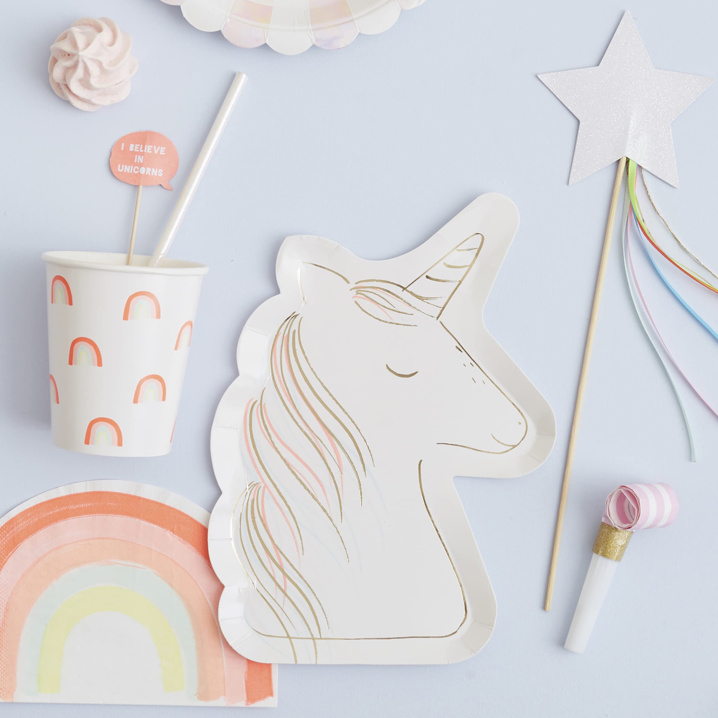Meri Meri Disposable Birthday Party Plates, Pack of 8 Fun Shaped Disposable Plates for Princess Party, Kid’s Birthday Supplies - Image 3