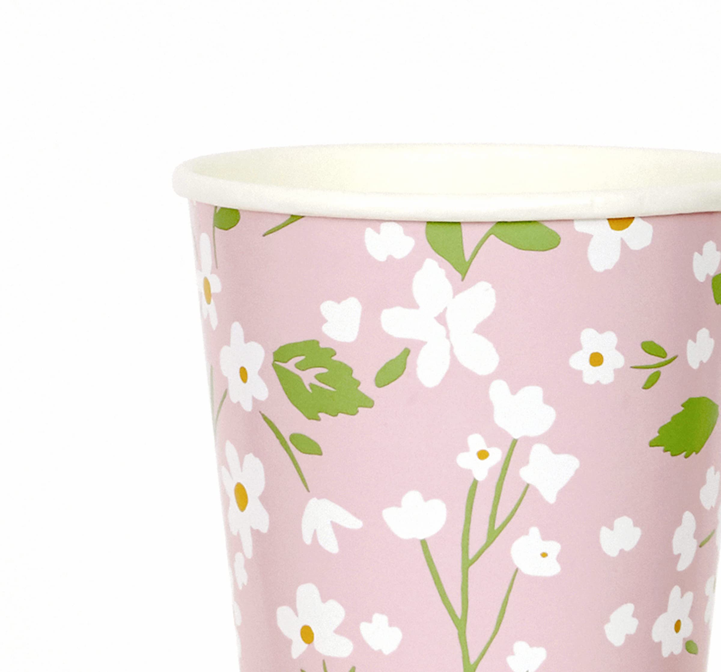 Meri Meri Ditsy Floral Cups (Pack of 12), Floral Paper Cups, 9oz Disposable Paper Cups, Sized for Kids & Adults, Ideal for Hot or Cold Party Drinks - Image 3