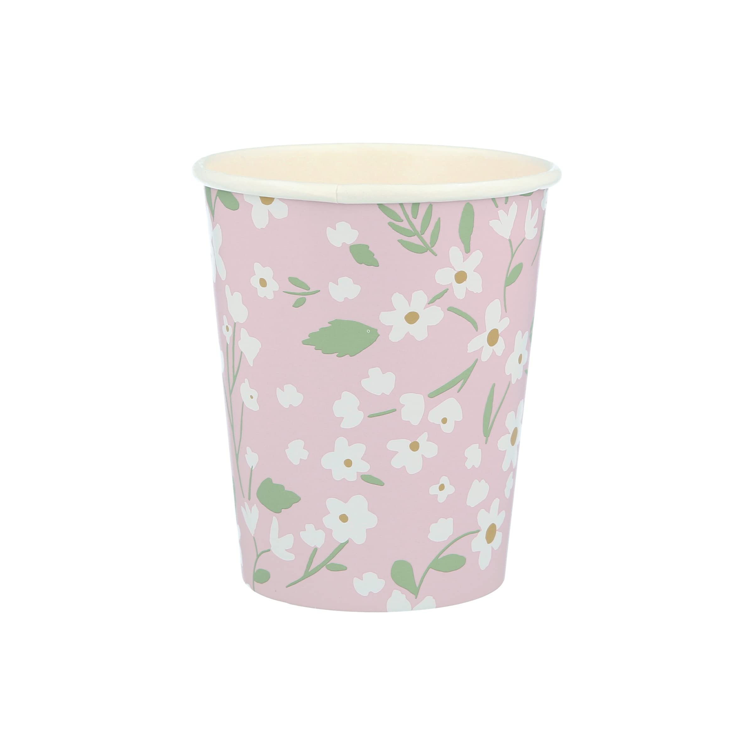 Meri Meri Ditsy Floral Cups (Pack of 12), Floral Paper Cups, 9oz Disposable Paper Cups, Sized for Kids & Adults, Ideal for Hot or Cold Party Drinks - Image 4