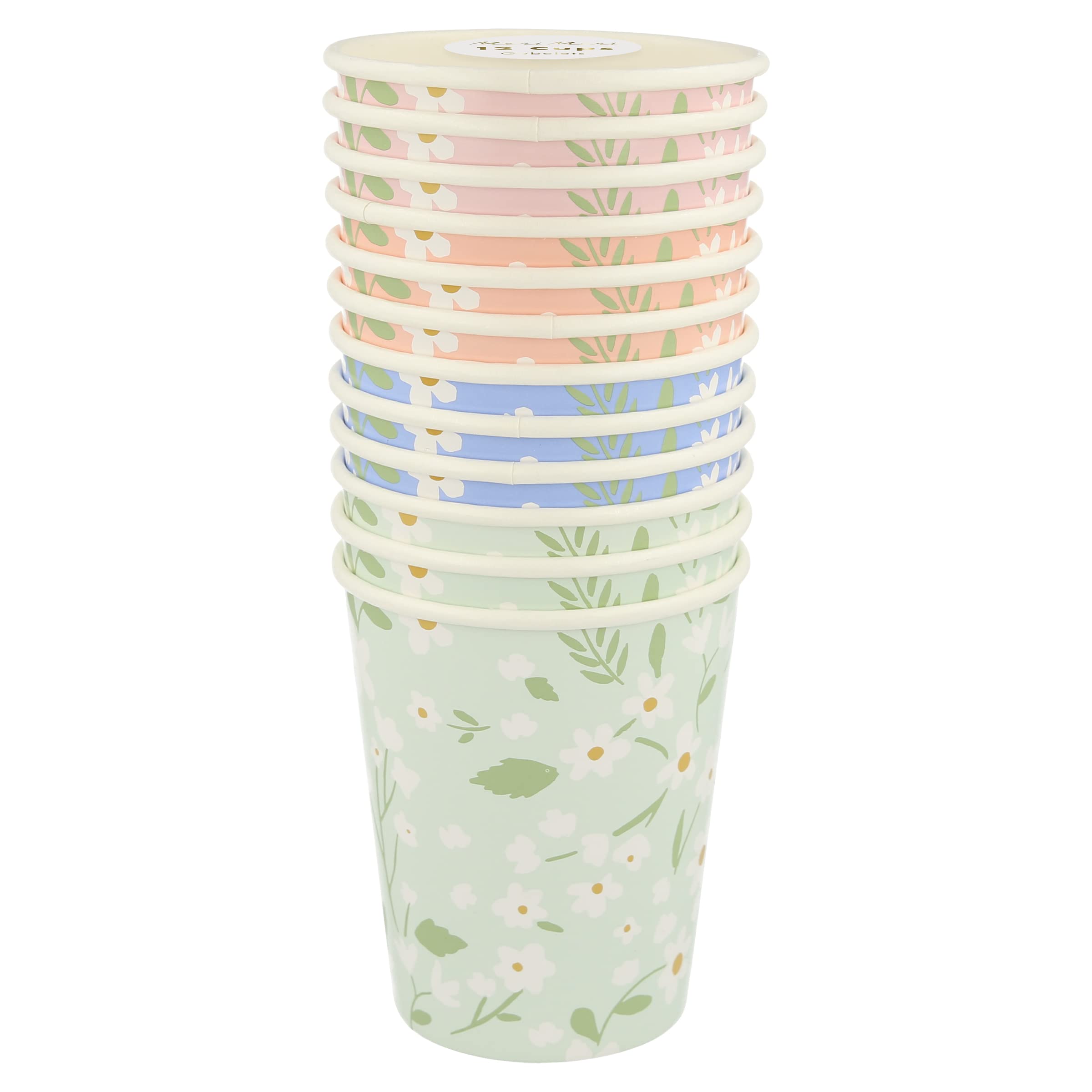 Meri Meri Ditsy Floral Cups (Pack of 12), Floral Paper Cups, 9oz Disposable Paper Cups, Sized for Kids & Adults, Ideal for Hot or Cold Party Drinks - Image 8