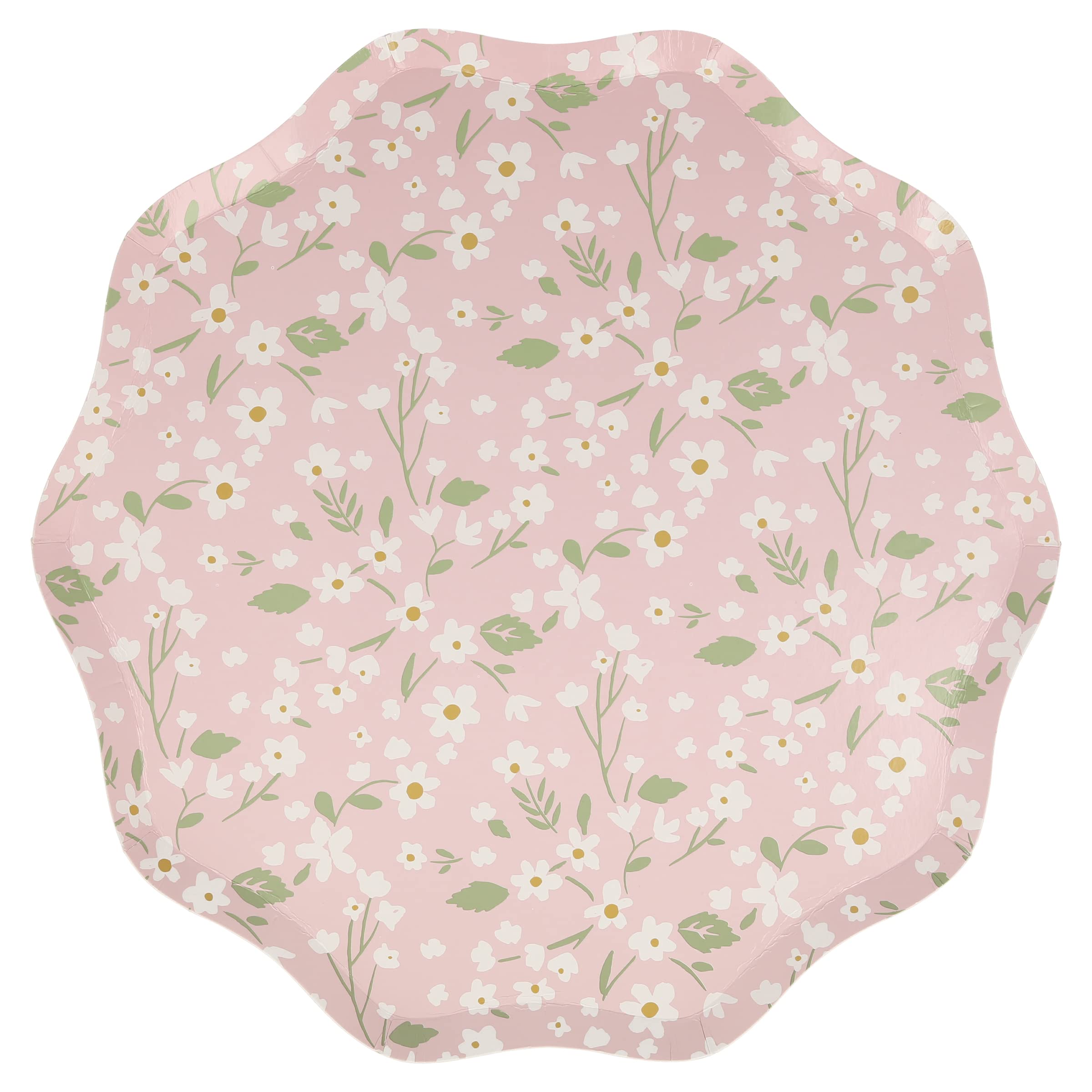 Meri Meri Ditsy Floral Paper Plates, Pack of 12 Floral Disposable Plates for Party, In Bright Springtime Colors with Wavy Edge, Available in 2 Sizes (Side & Dinner) - Image 6