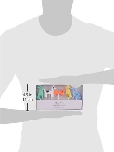 Meri Meri Dog Candles - Pack of 5, Multicolored, Dog Birthday Decorations, Party Decor - Image 3