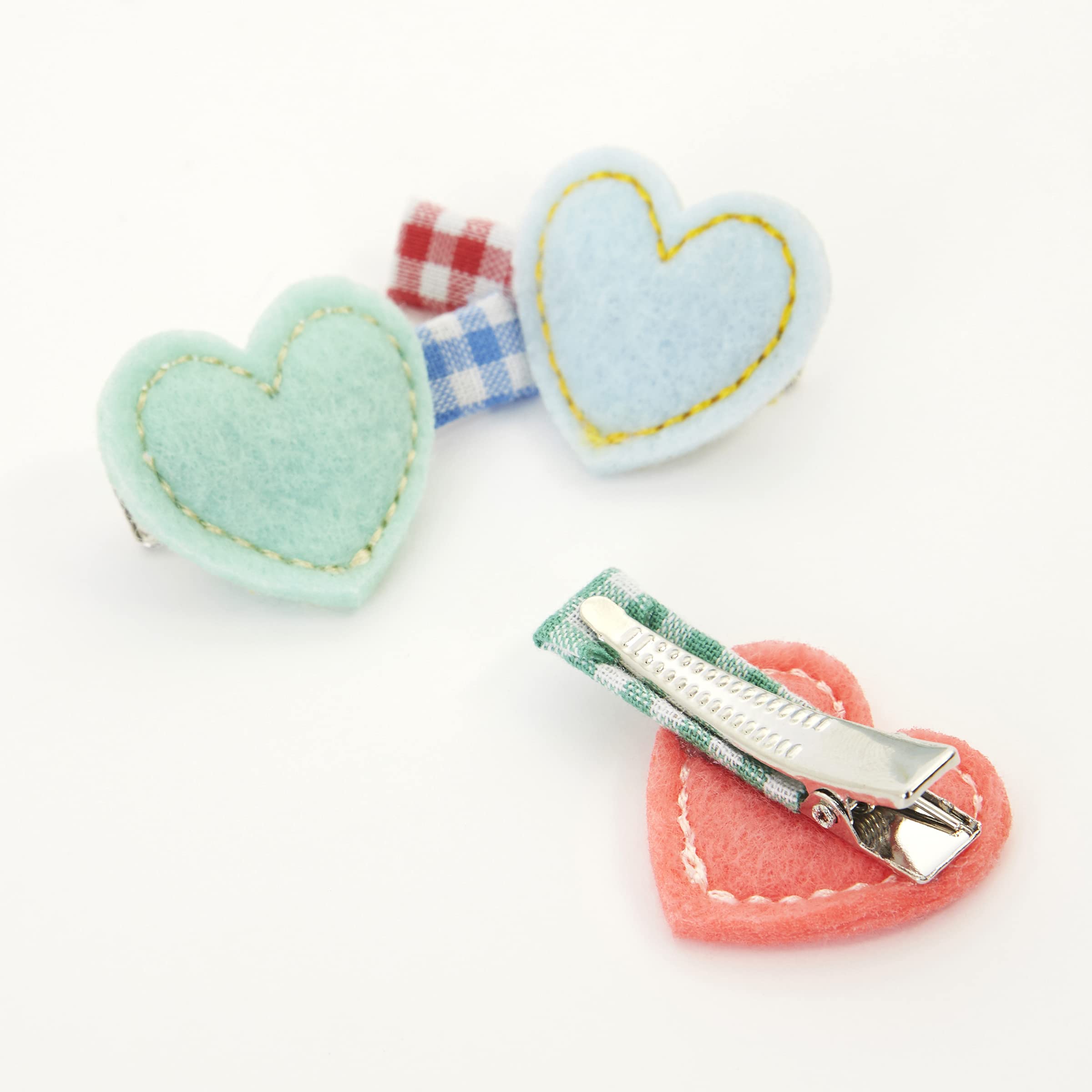 Meri Meri Felt Heart Hair Clips (Pack of 6), 6 Different Colored Hair Clips, Valentine's Day Gifts, Ages 3+ - Image 4