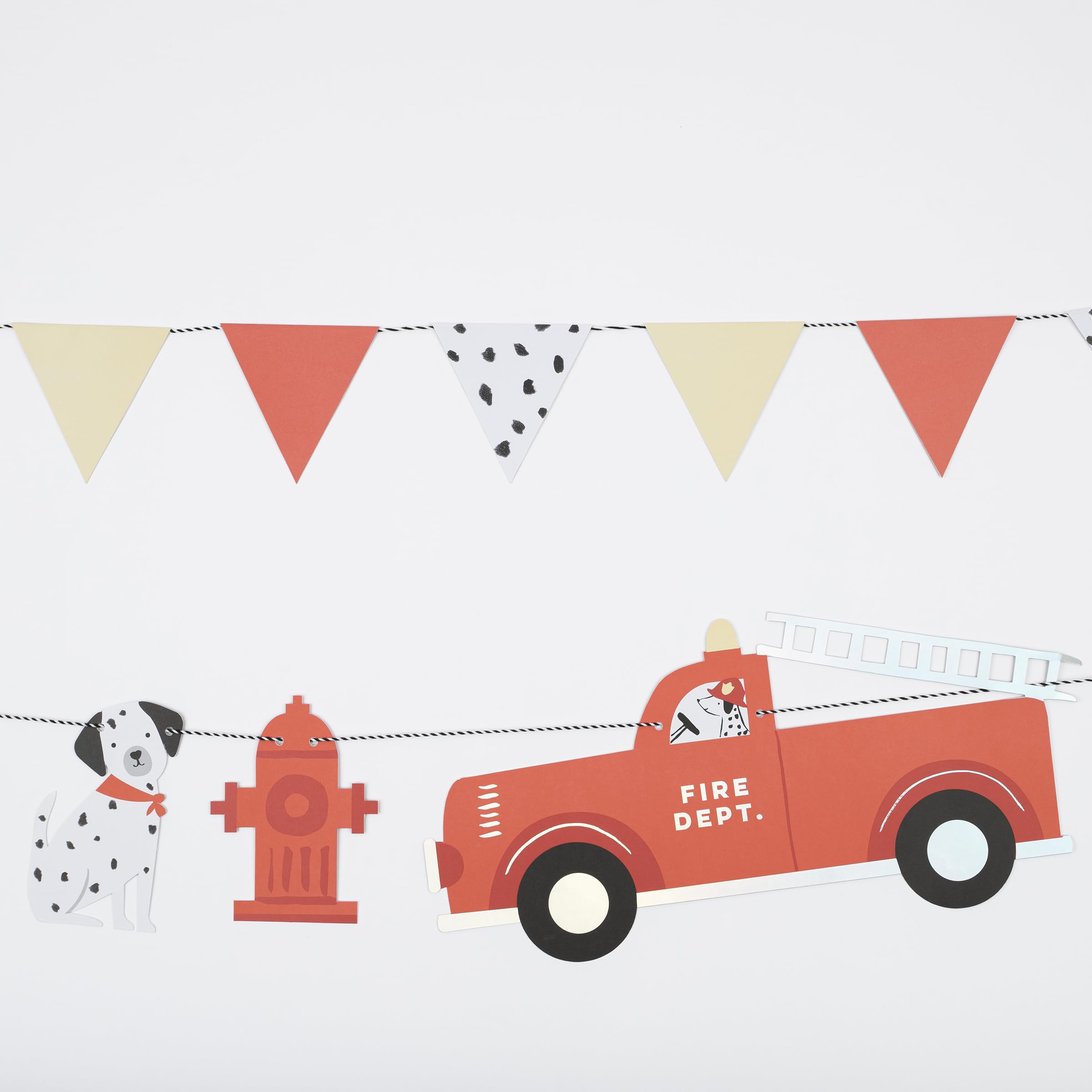 Meri Meri Fire Truck Garland (Pack of 1) - Image 3