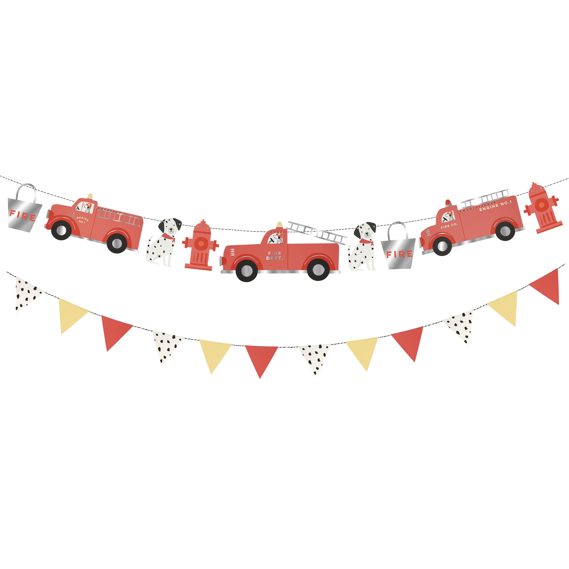 Meri Meri Fire Truck Garland (Pack of 1) - Image 5