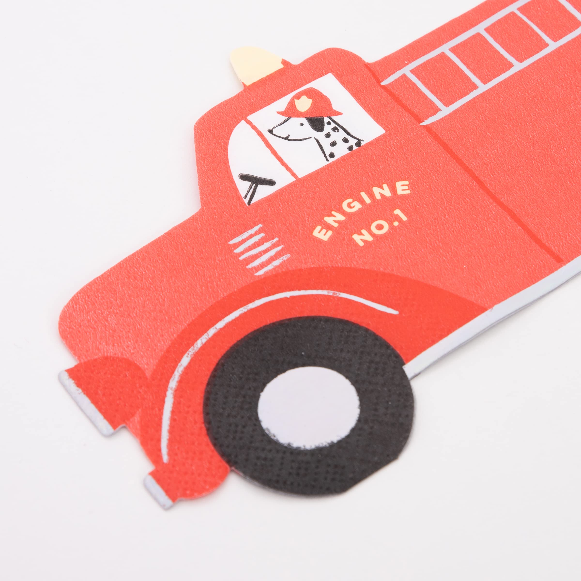 Meri Meri Fire Truck Napkins (Pack of 16), Thick & Absorbent 3-Ply Paper Napkins, Disposable - Image 3