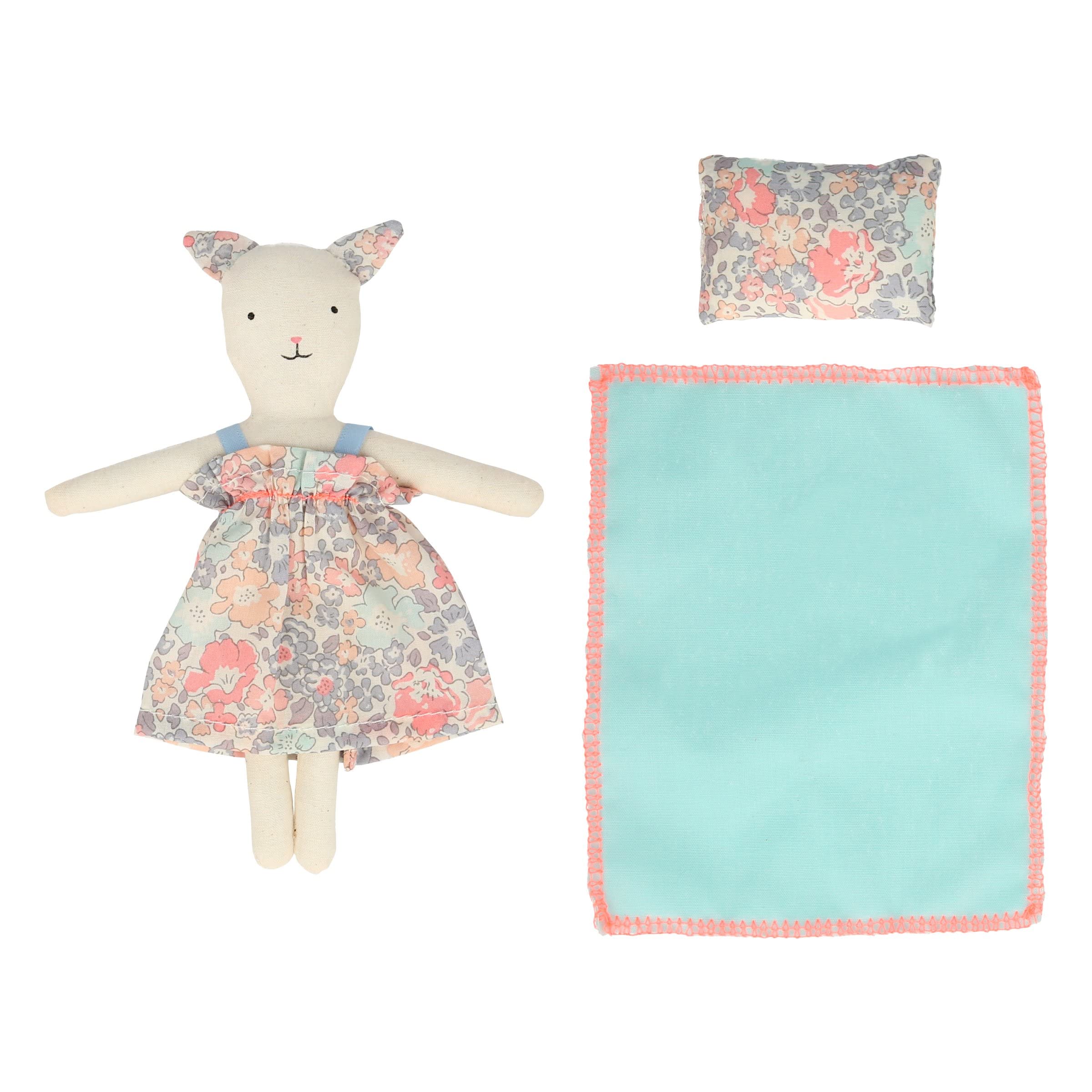 Meri Meri Floral Kitty Mini Suitcase Doll (Pack of 1) - Image 5