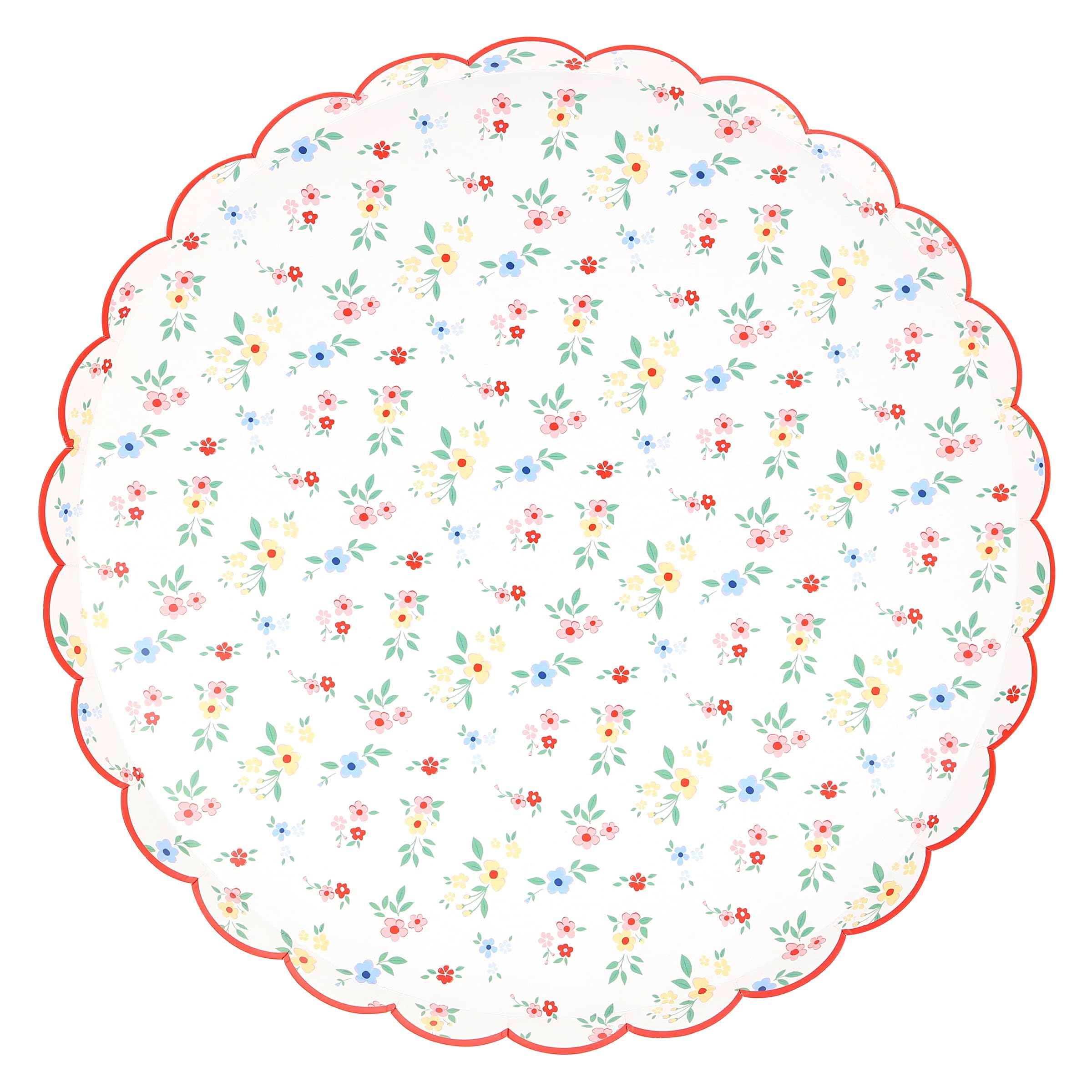 Meri Meri Floral Paper Plates (Pack of 8), Floral Disposable Plates for Party, Scalloped Edge, 2 Sizes (Dinner and Side) - Image 4