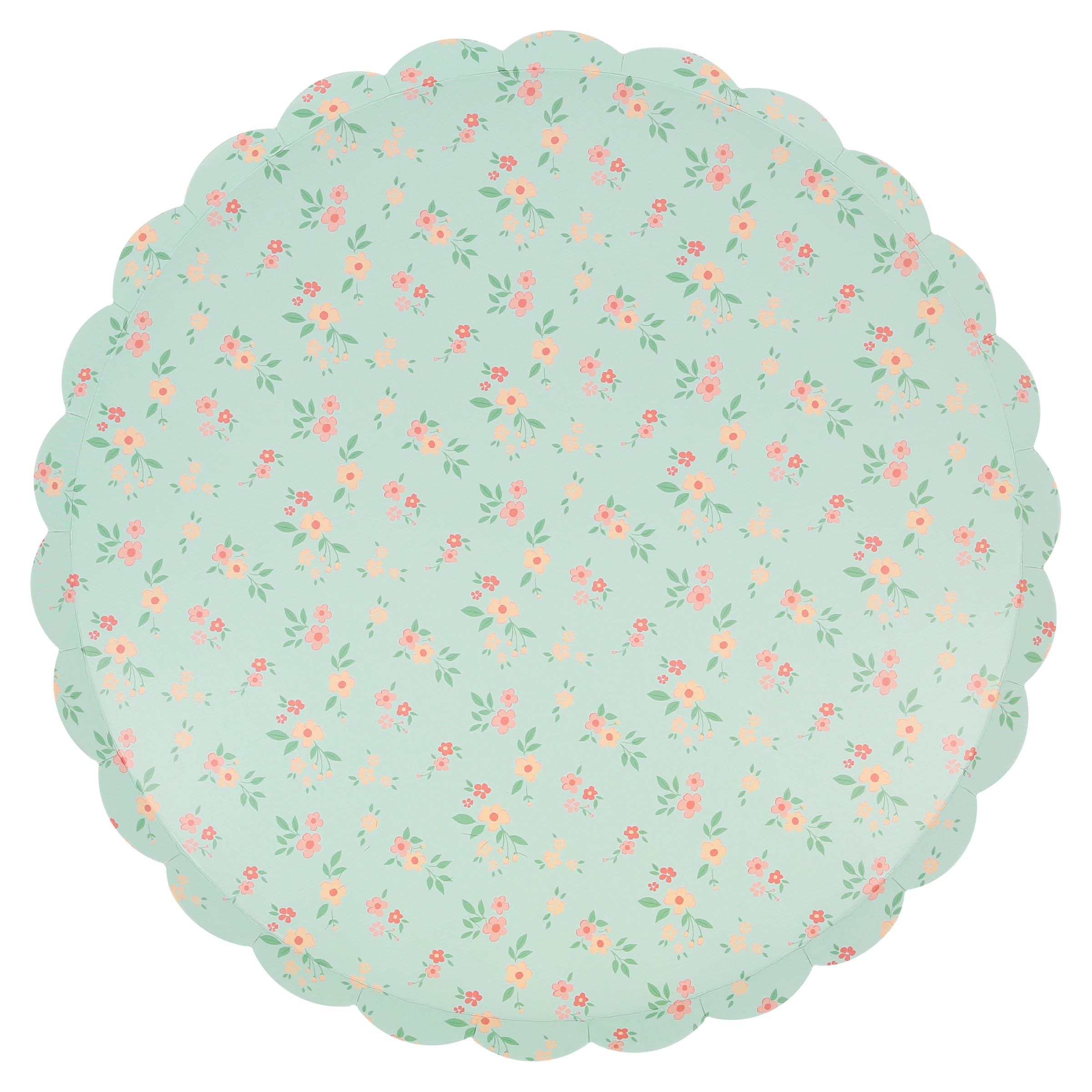 Meri Meri Floral Paper Plates (Pack of 8), Floral Disposable Plates for Party, Scalloped Edge, 2 Sizes (Dinner and Side) - Image 6