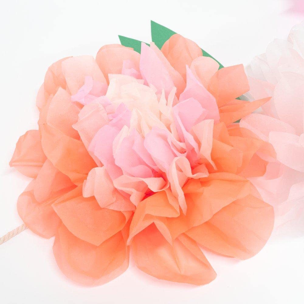 Meri Meri Flower Garden Giant Party Garland (Pack of 1), 8.5' Flower Garland (12.5" Including Excess Cord), Tissue Paper Flowers - Image 2