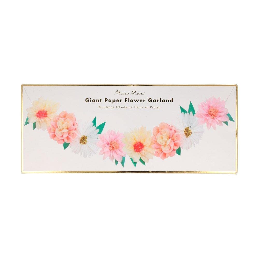Meri Meri Flower Garden Giant Party Garland (Pack of 1), 8.5' Flower Garland (12.5" Including Excess Cord), Tissue Paper Flowers - Image 5
