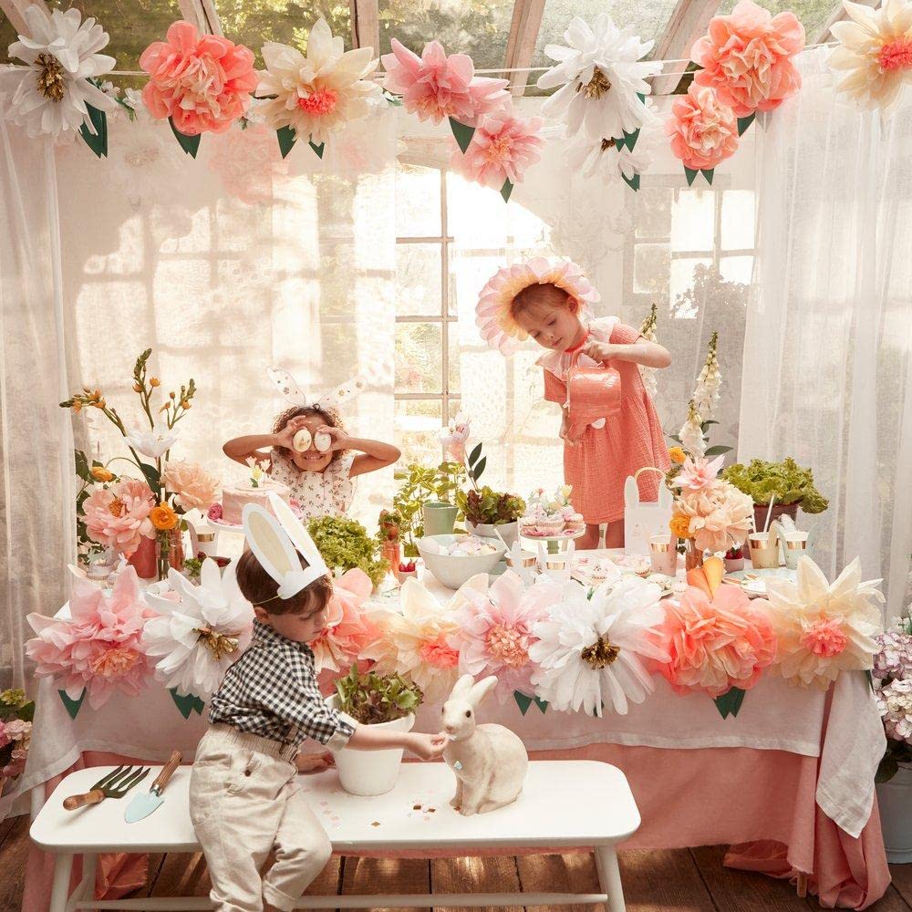 Meri Meri Flower Garden Giant Party Garland (Pack of 1), 8.5' Flower Garland (12.5" Including Excess Cord), Tissue Paper Flowers - Image 6