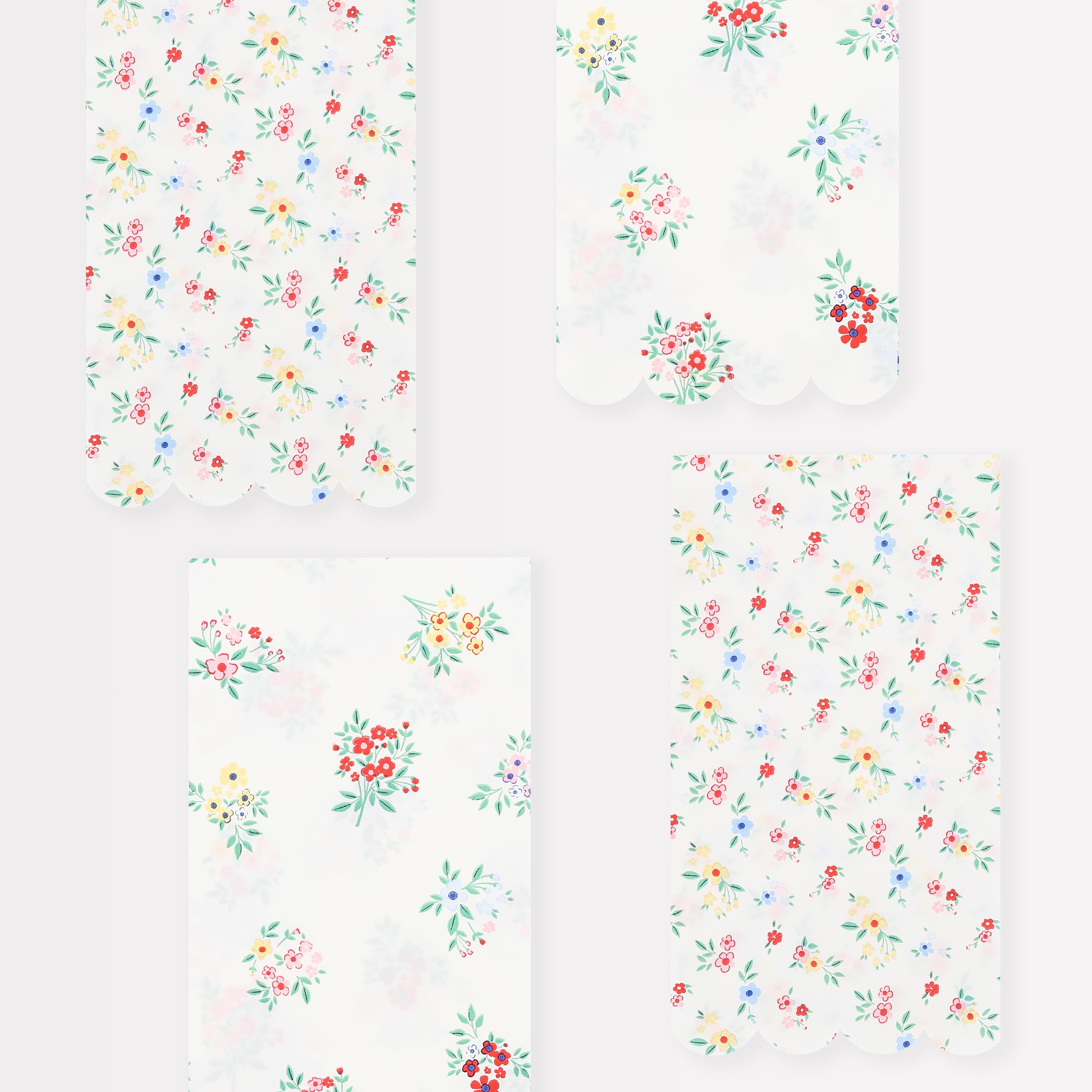 Meri Meri Flower Guest Towel Napkins (Pack of 16), Thick & Absorbent 3-Ply Paper Napkins, Great as Disposable Napkins or Disposable Bathroom Hand Towels, 4.375” x 7.875”