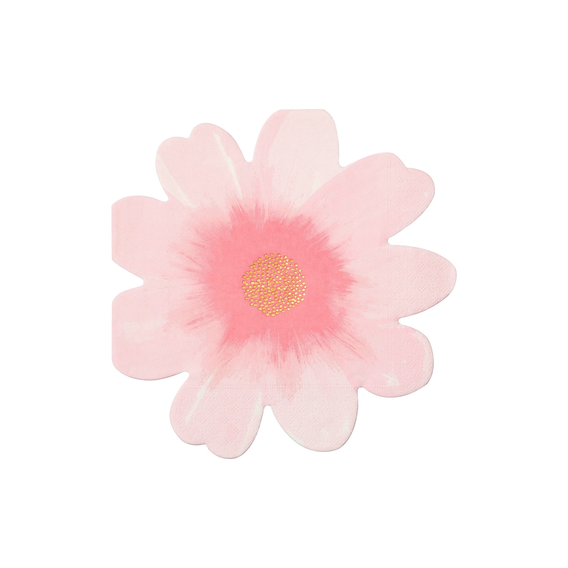 Meri Meri Flower Napkins (Pack of 16), Thick & Absorbent 3-Ply, Flower Shaped Napkins Disposable - Image 3