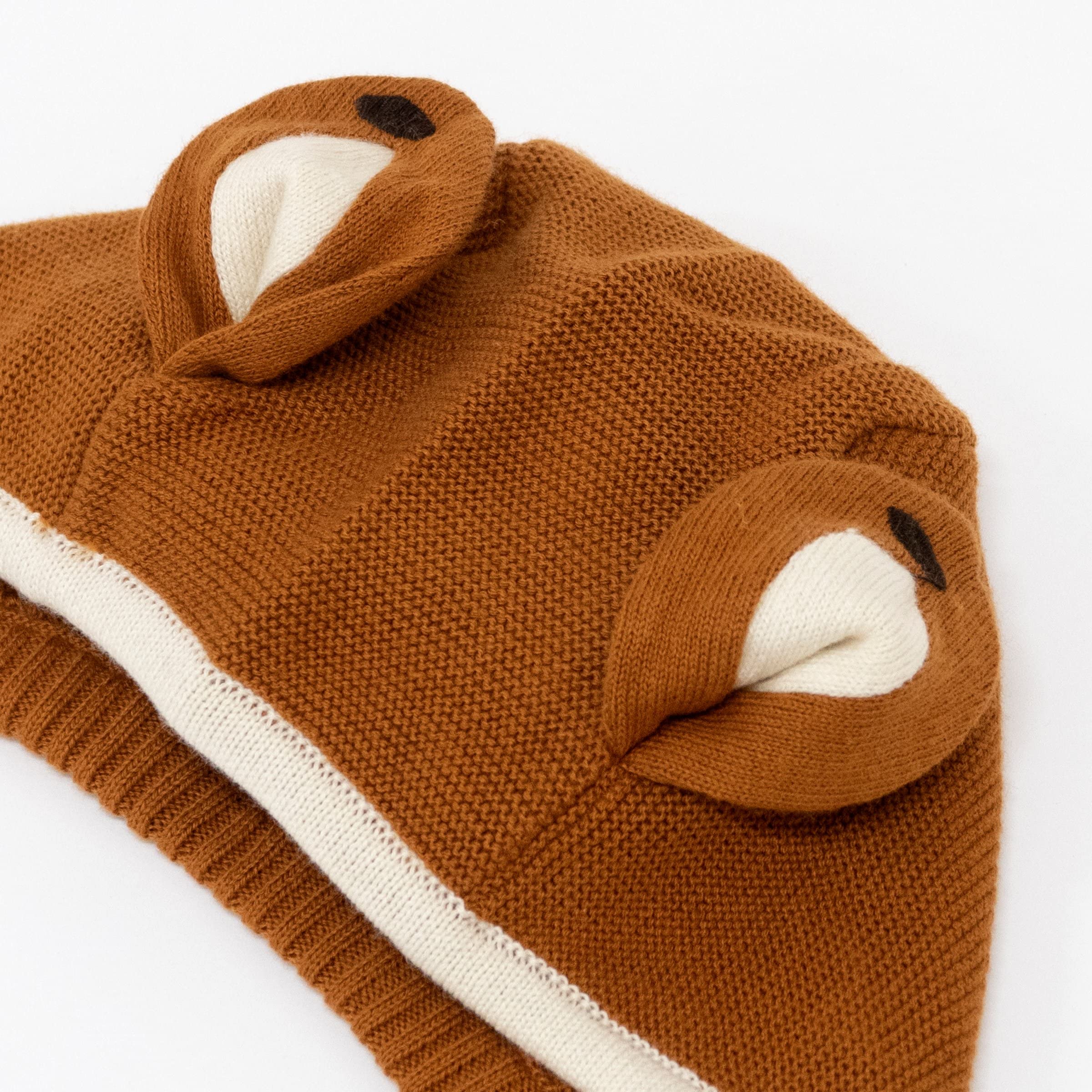 Meri Meri Fox Bonnet & Booties Set (Pack of 1) Multicolored - Image 3