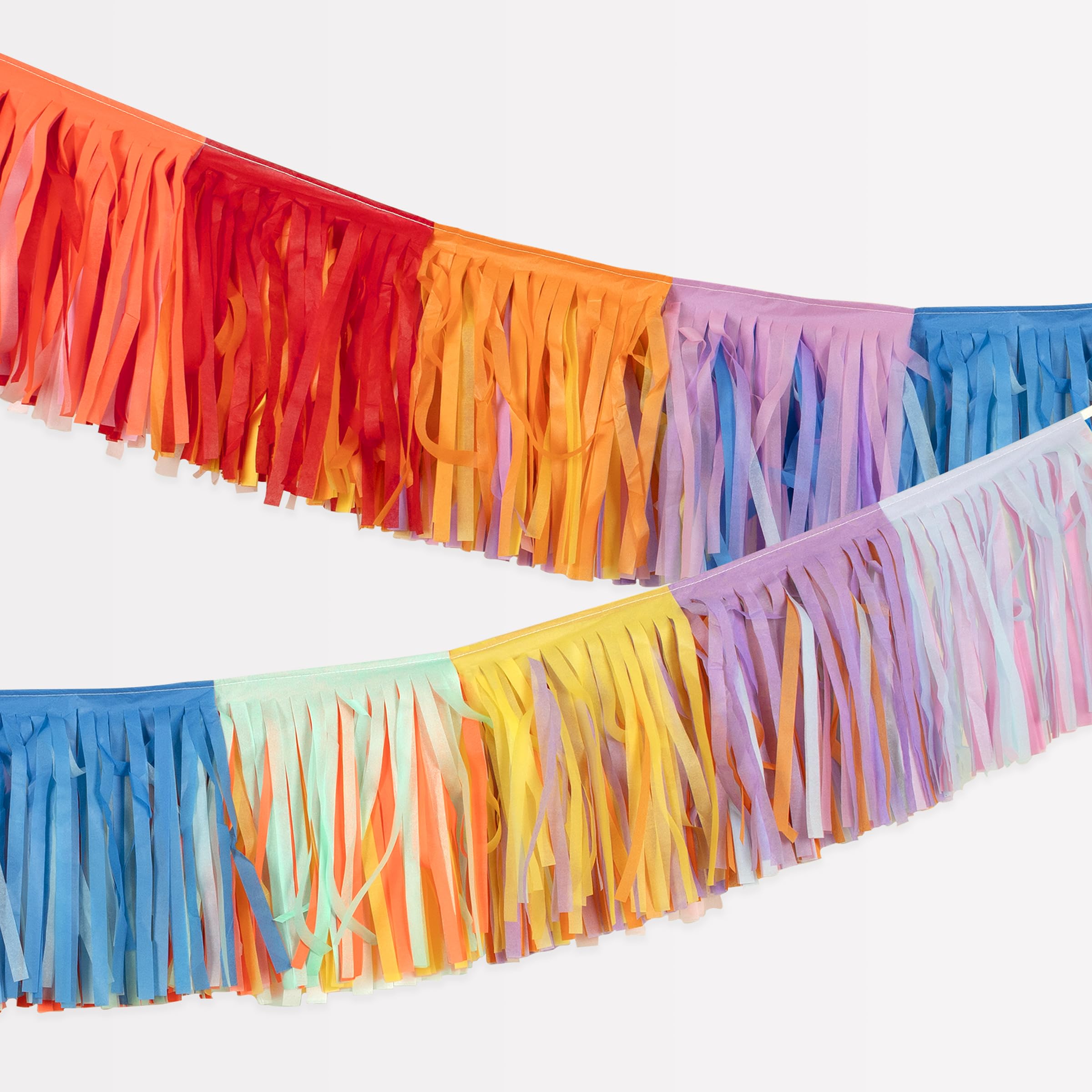 Meri Meri Fringe Happy Birthday Banner (Pack of 1), 11.5' Birthday Party Banner with Excess Cord