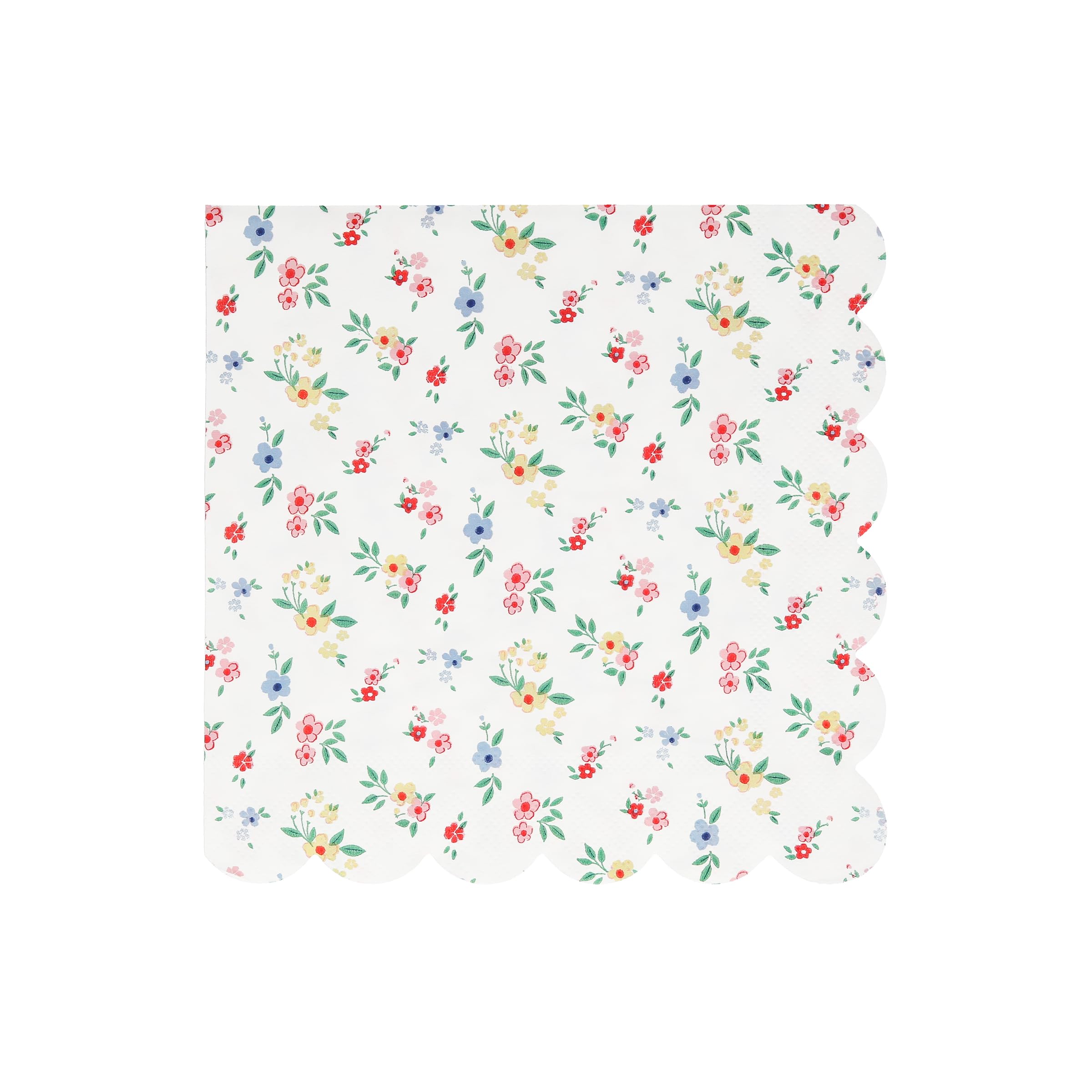 Meri Meri Garden Floral Napkins (Pack of 16), Thick & Absorbent 3-Ply Paper, Floral Paper Napkins, Scalloped Edge, Disposable - Image 4