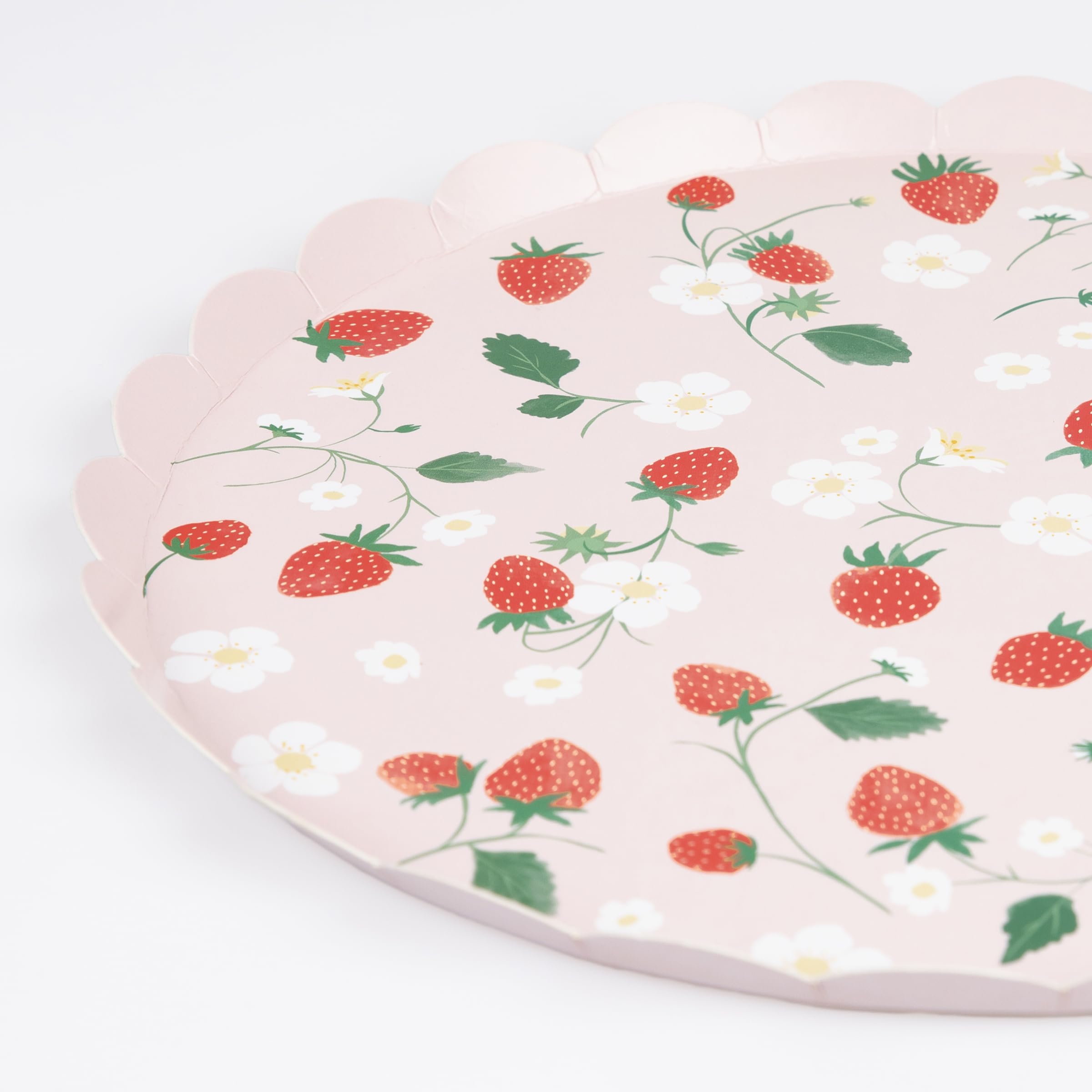 Meri Meri Garden Picnic Party Plates (Pack of 8), Disposable Paper Plates for Picnic, Baby Shower, Birthday Party, Hot & Cold Food, Kids & Adults, Scalloped Border, Broderie Anglaise Feel - Image 3
