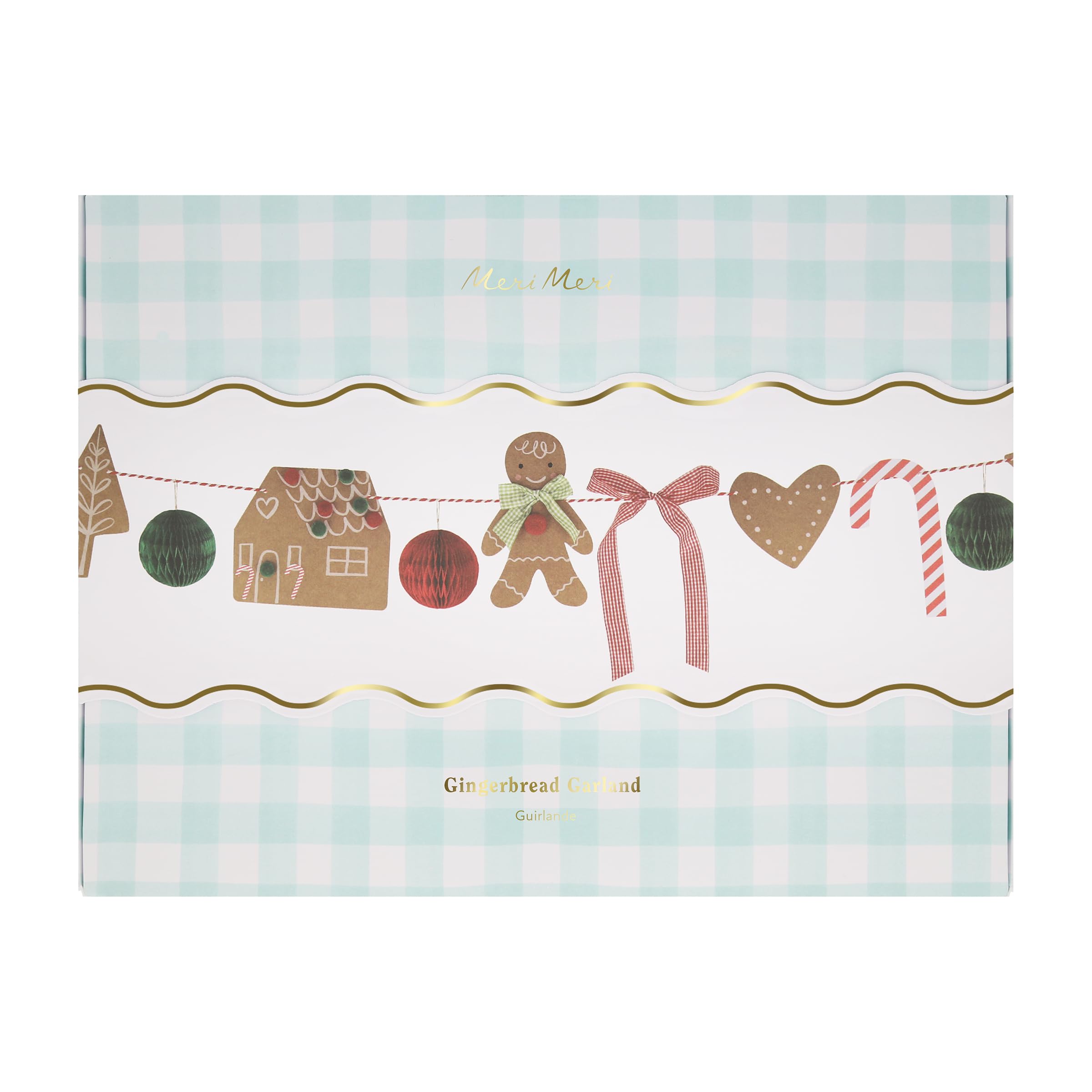 Meri Meri Gingerbread Christmas Garland Decoration (Pack of 1), 12' Strand with Excess Cord, Easy to Assamble, Reusable Hanging Christmas Decoration - Image 3