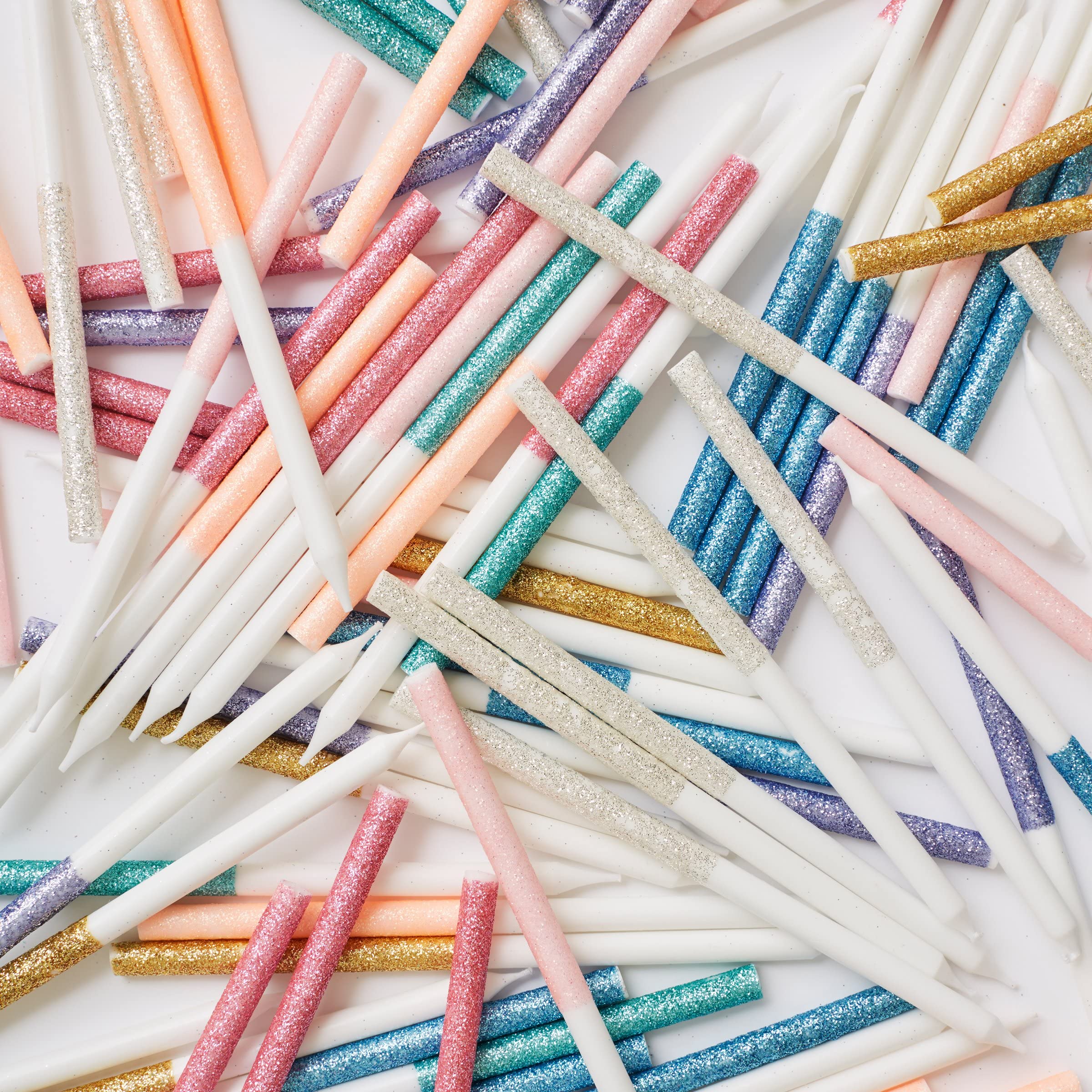 Meri Meri Glitter Dipped Birthday Candles for Cake (Pack of 24), 5.75" Tall, Unscented Meri Meri Candles - Image 5